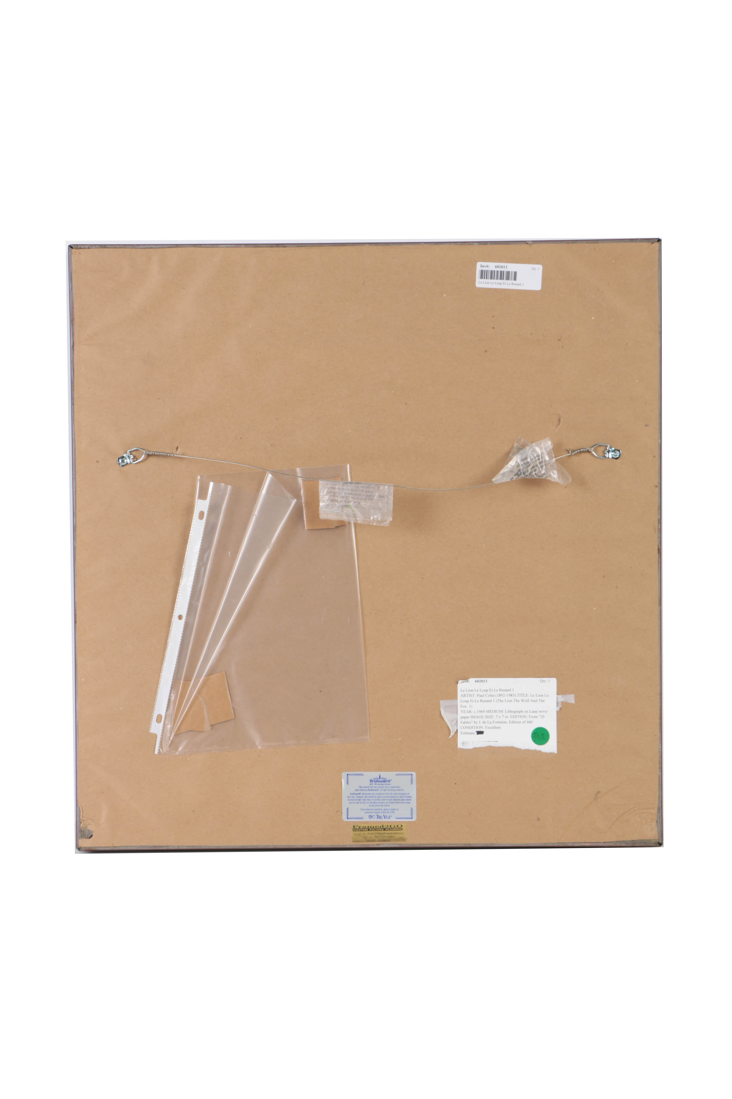 After Paul Colin Lithograph on Paper "Le Lion Le Loup Et Le Renard I"