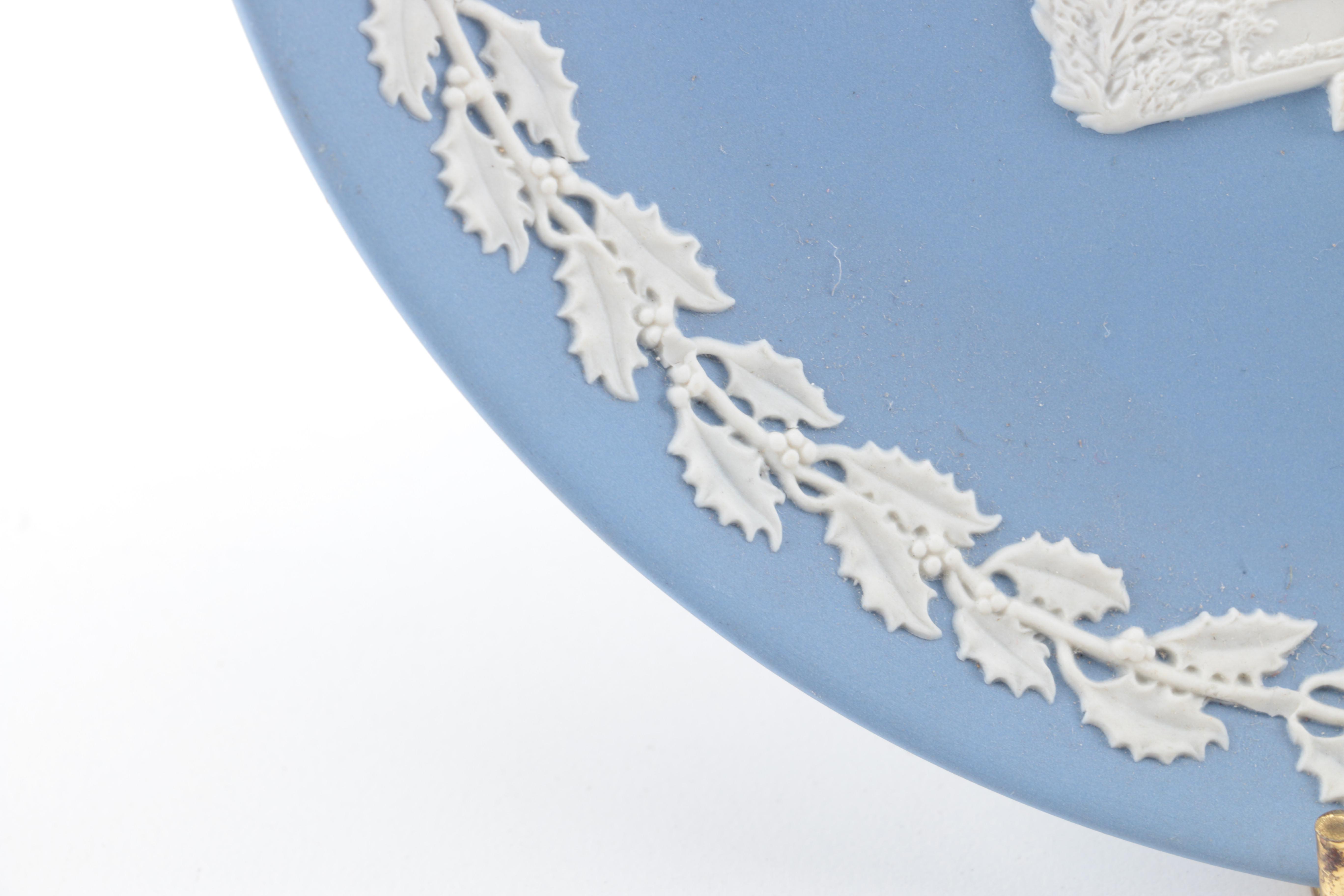 Wedgwood Blue Jasperware Bowl and Commemorative Plate