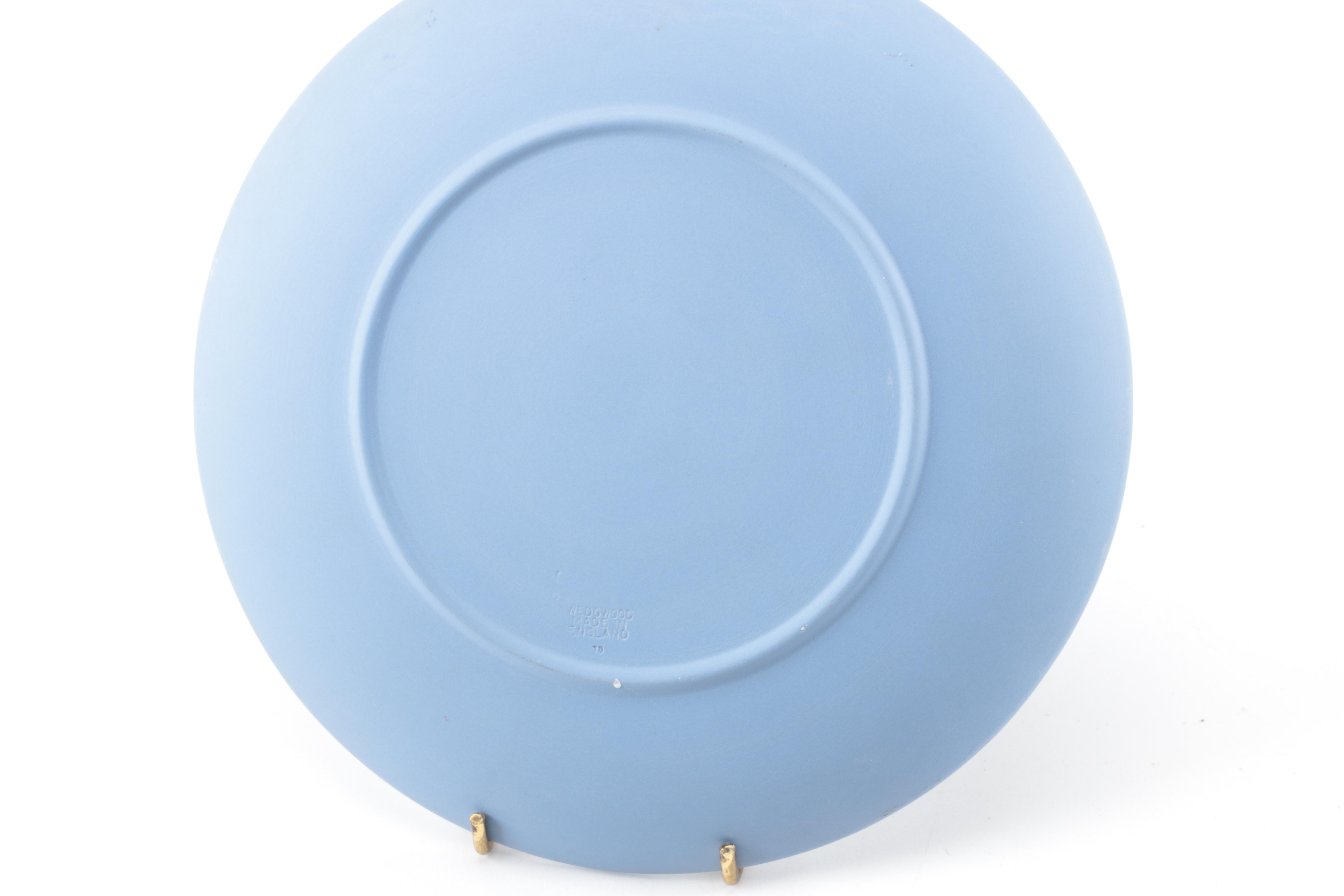 Wedgwood Blue Jasperware Bowl and Commemorative Plate