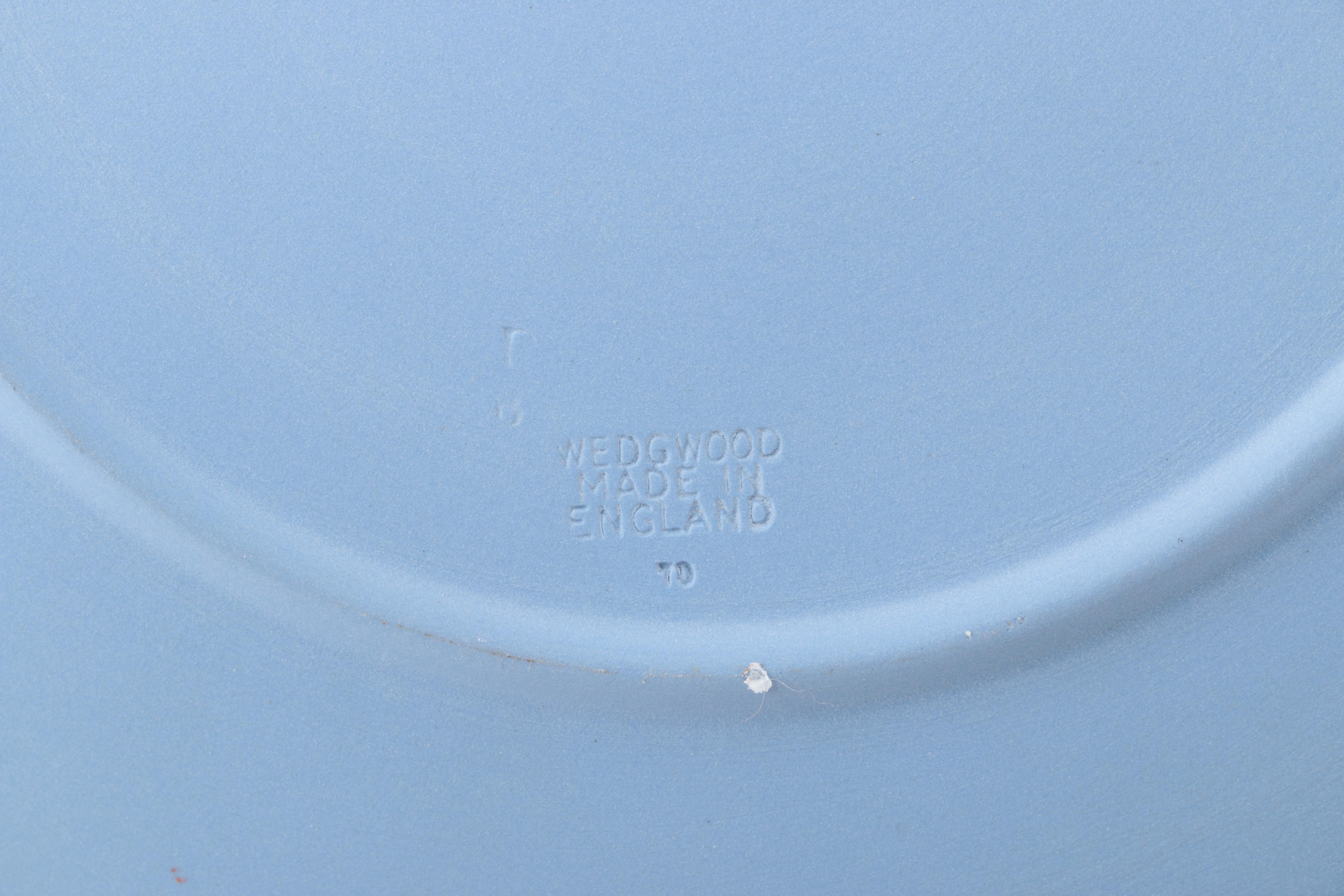 Wedgwood Blue Jasperware Bowl and Commemorative Plate