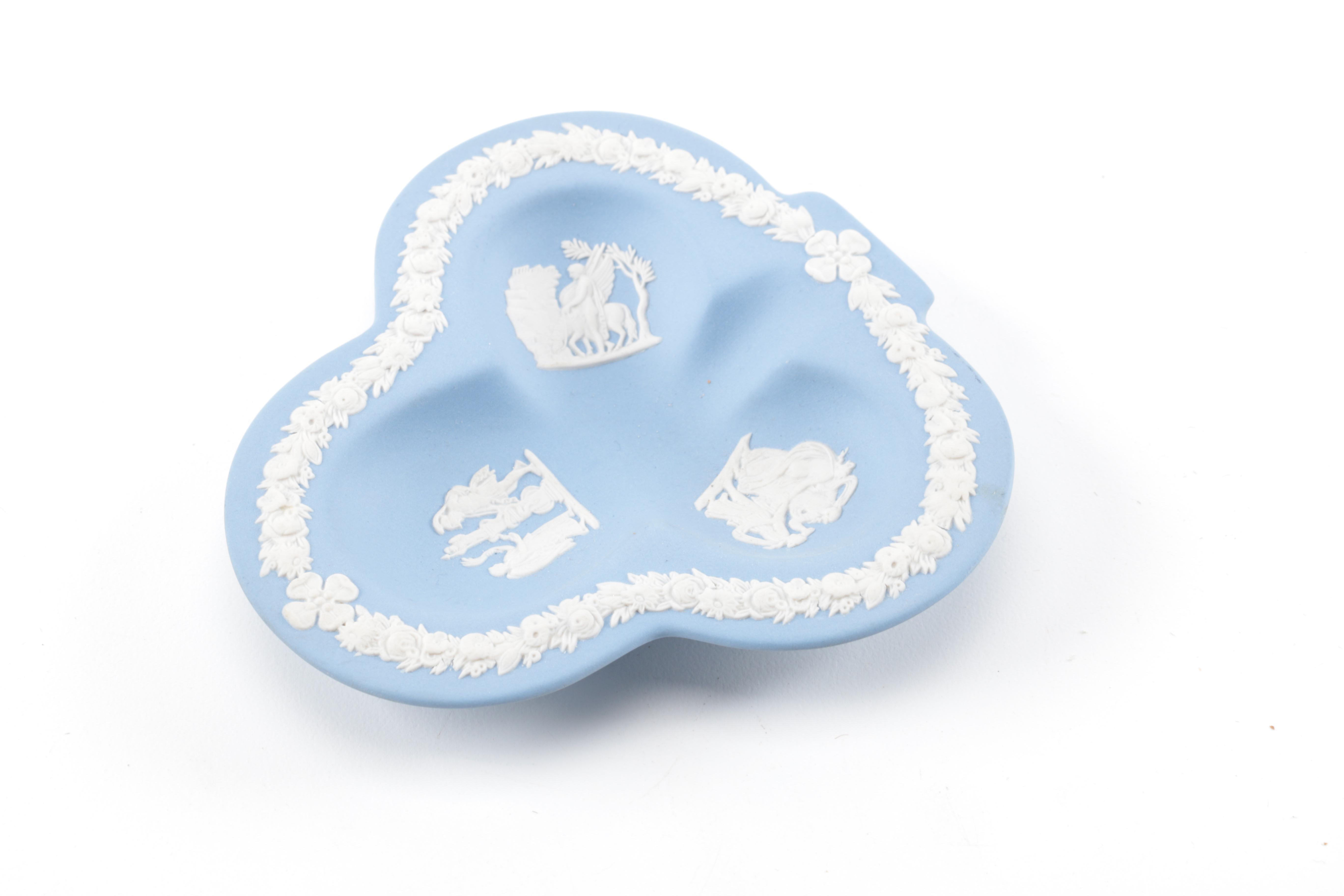 Wedgwood Blue Jasperware Bowl and Commemorative Plate