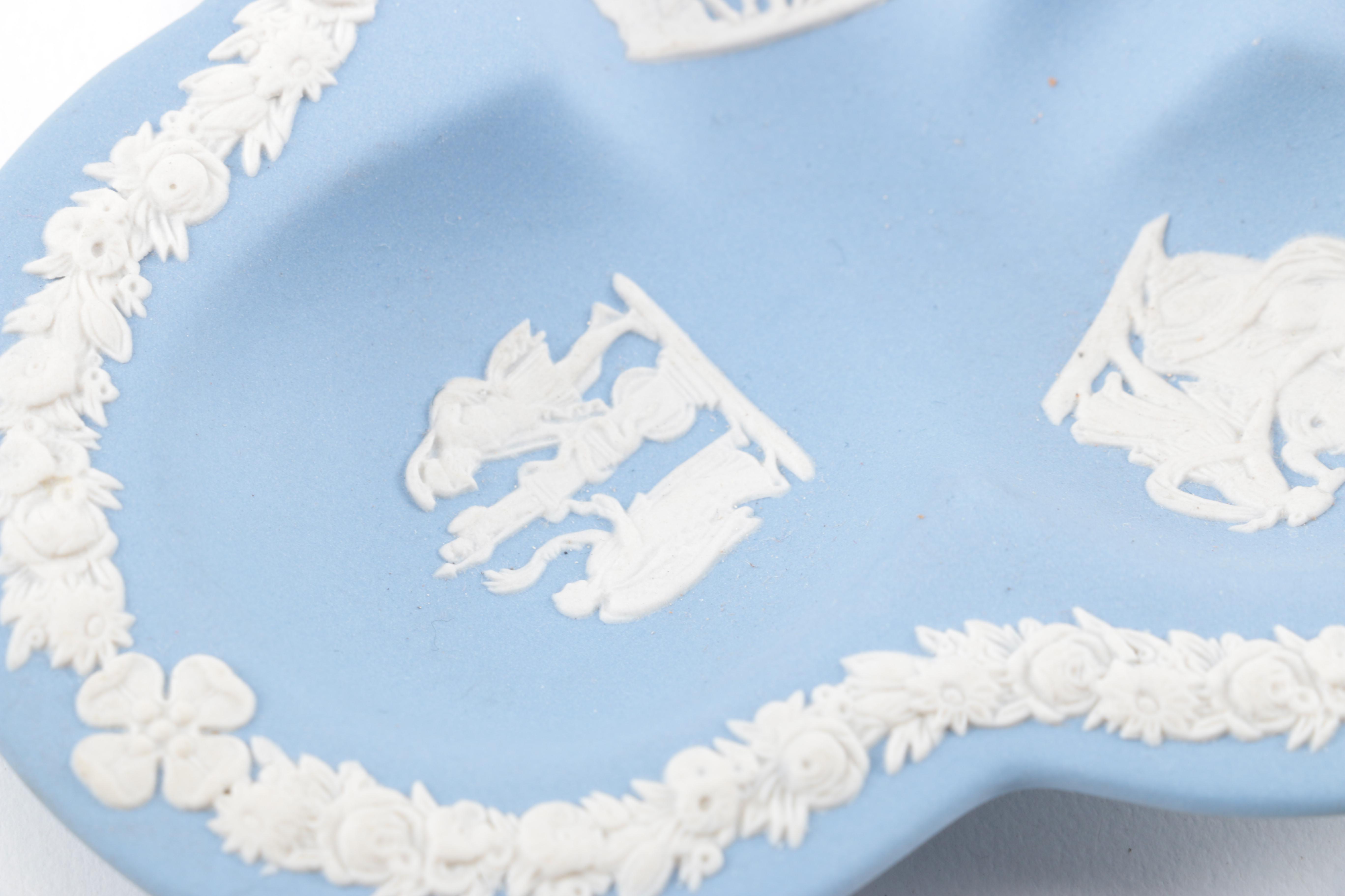 Wedgwood Blue Jasperware Bowl and Commemorative Plate