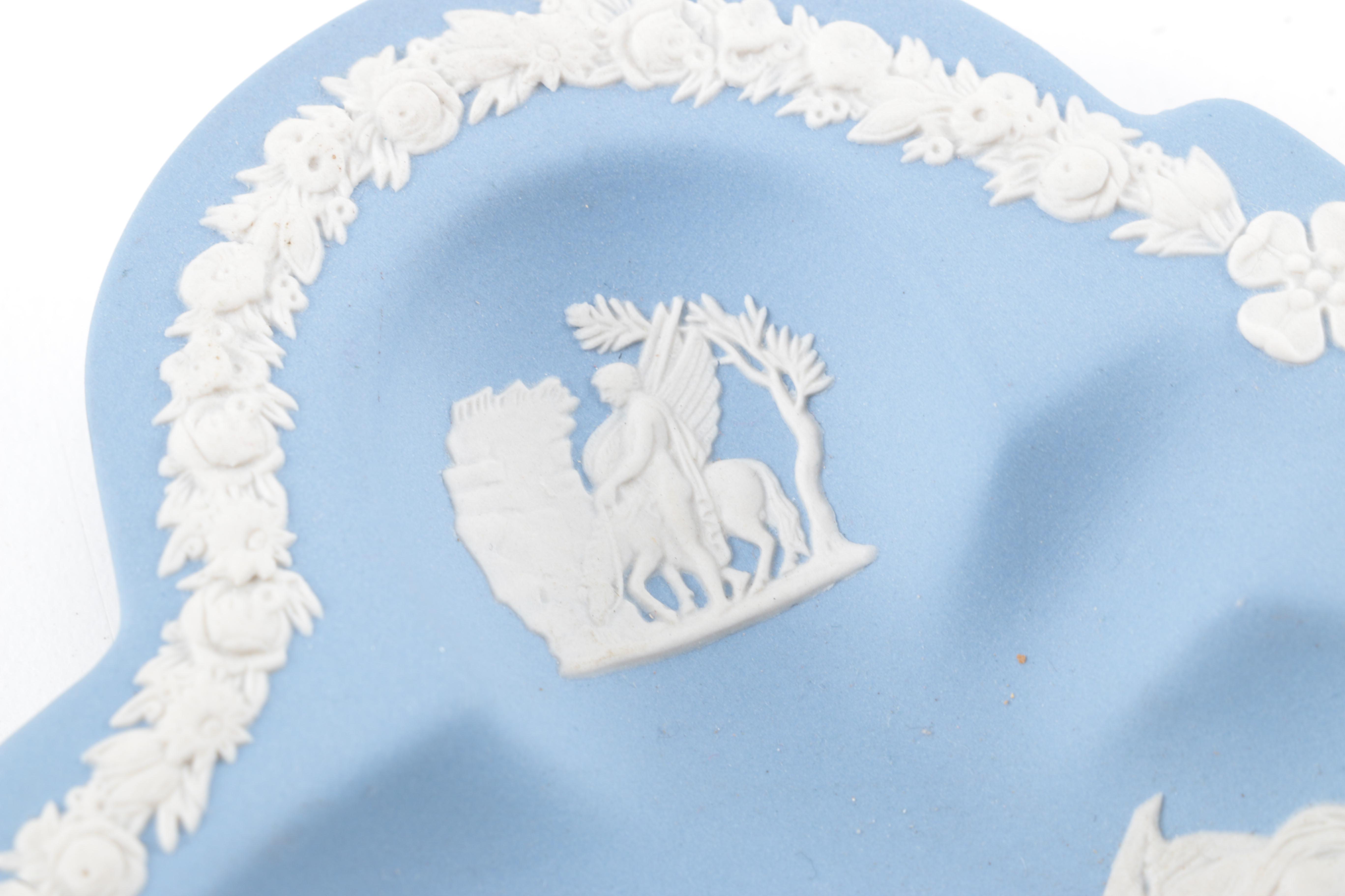 Wedgwood Blue Jasperware Bowl and Commemorative Plate