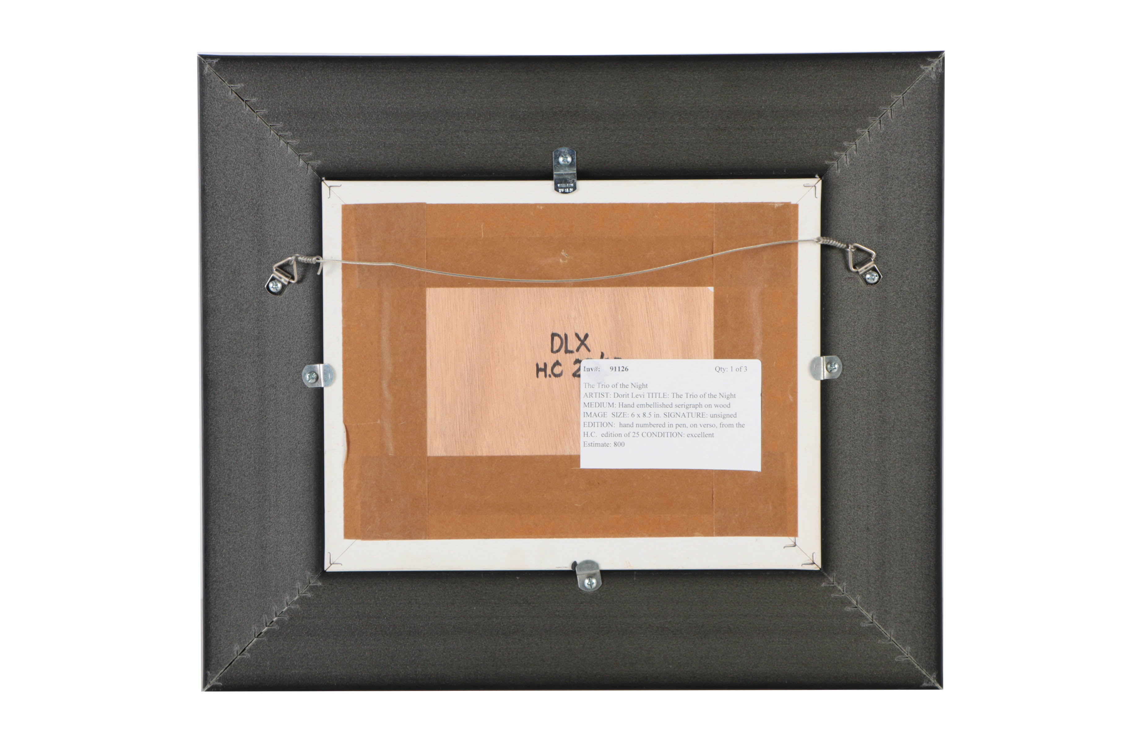 Dorit Levi Limited Edition Serigraph Print on Wood "The Trio of The Night"