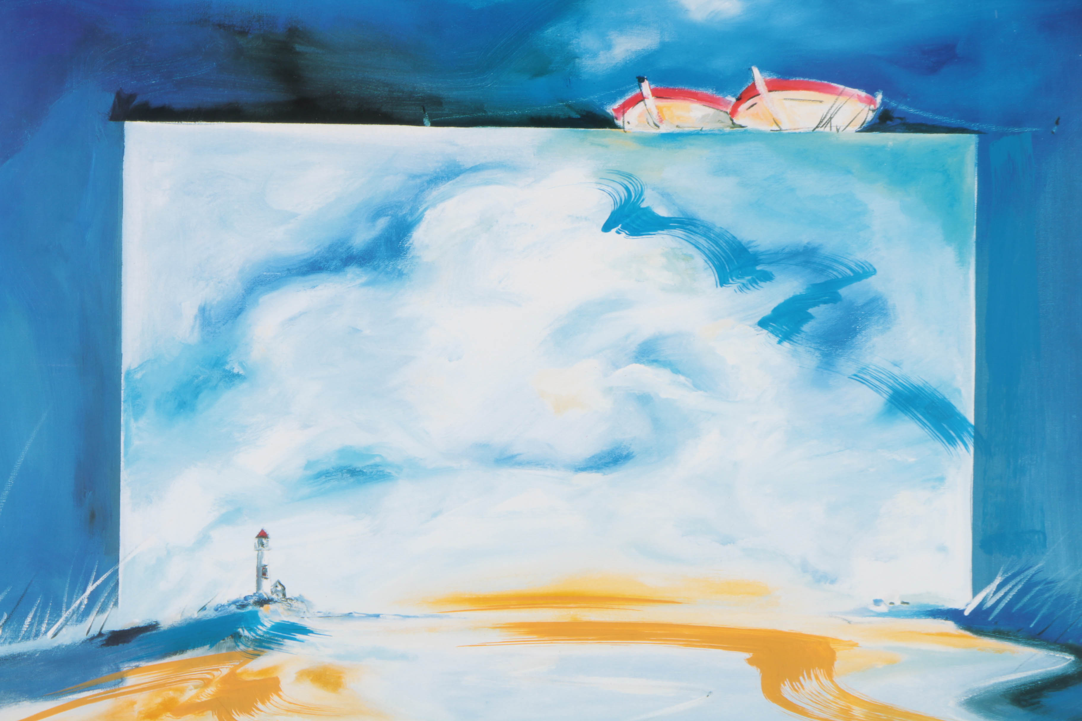 Alfred Gockel Offset Lithograph on Paper "Seaside"