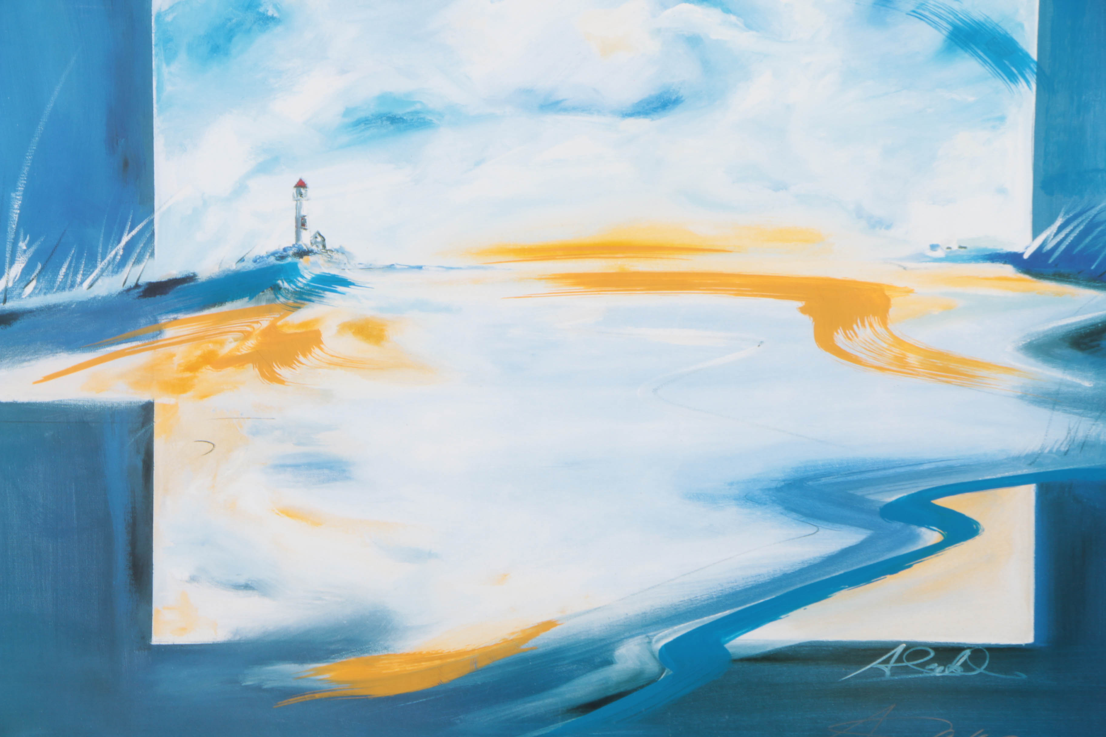 Alfred Gockel Offset Lithograph on Paper "Seaside"