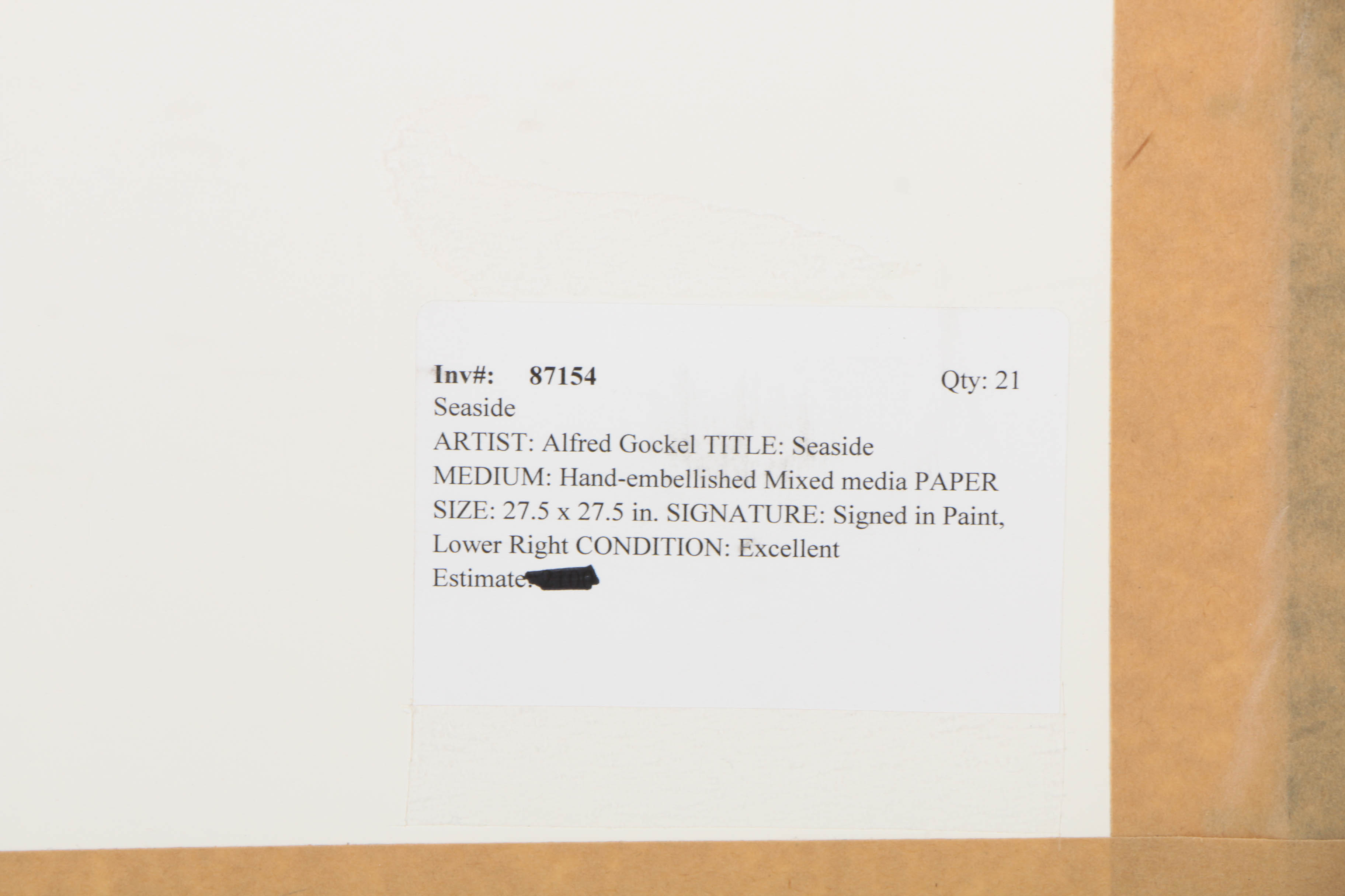 Alfred Gockel Offset Lithograph on Paper "Seaside"