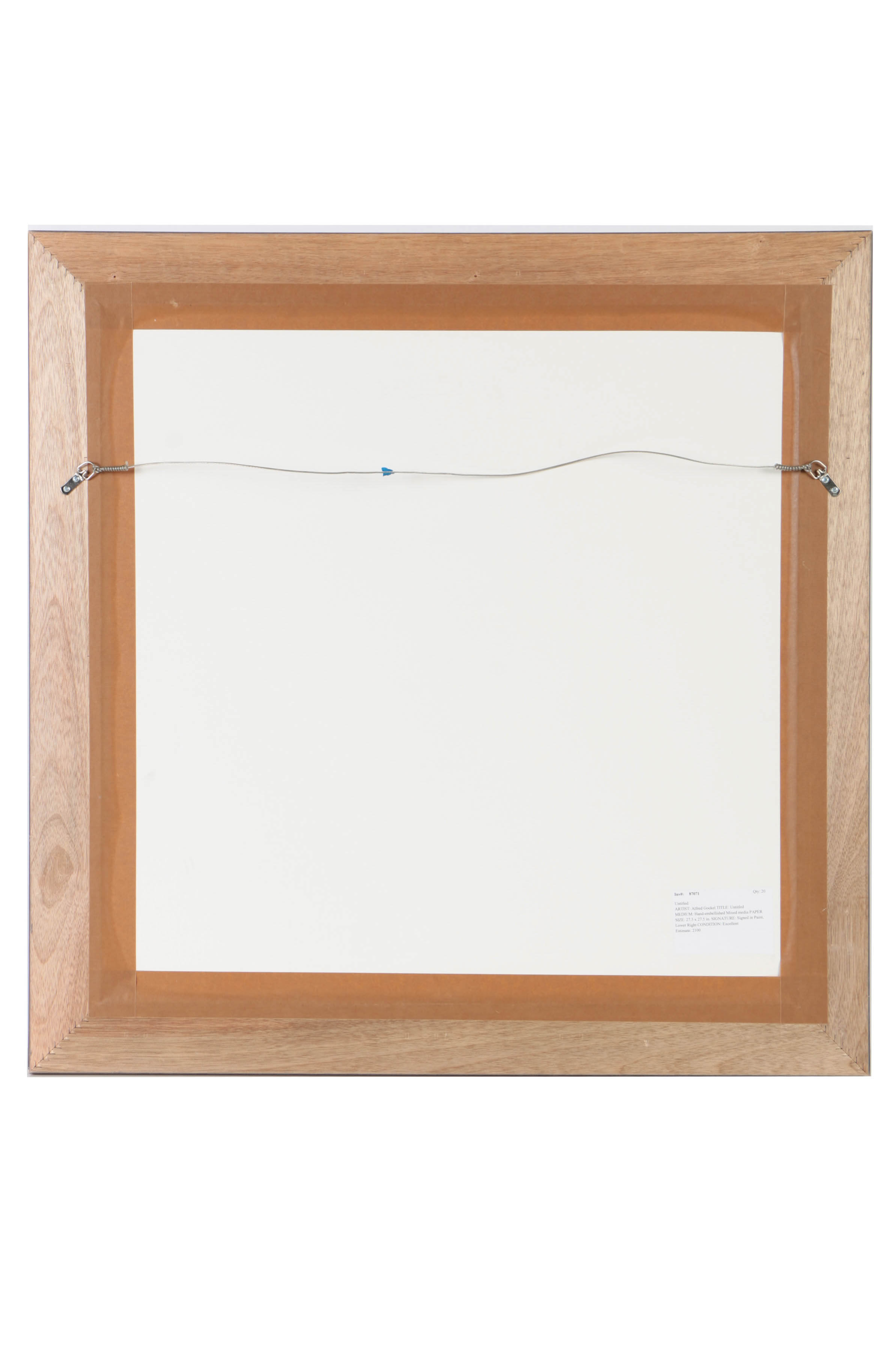 Alfred Gockel Signed Offset Lithograph with Hand-Painted Embellishments Abstract Still Life