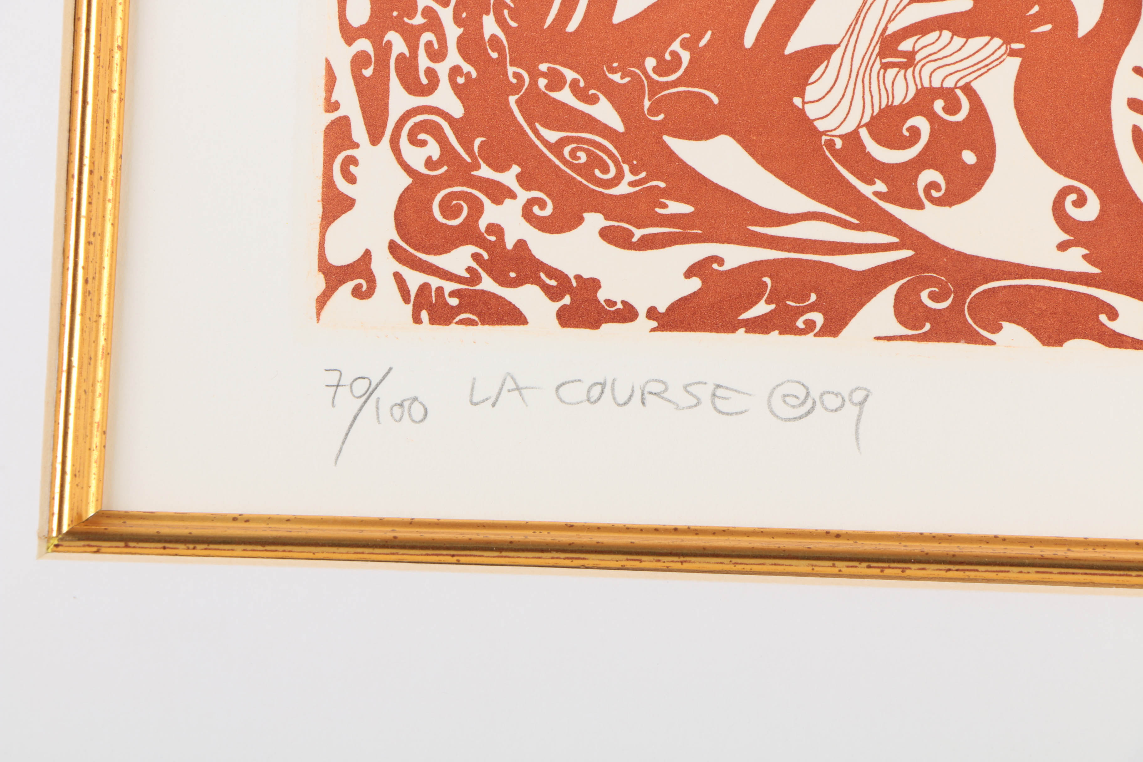 Guillaume Azoulay Signed Limited Edition Etching on Paper "La Course"