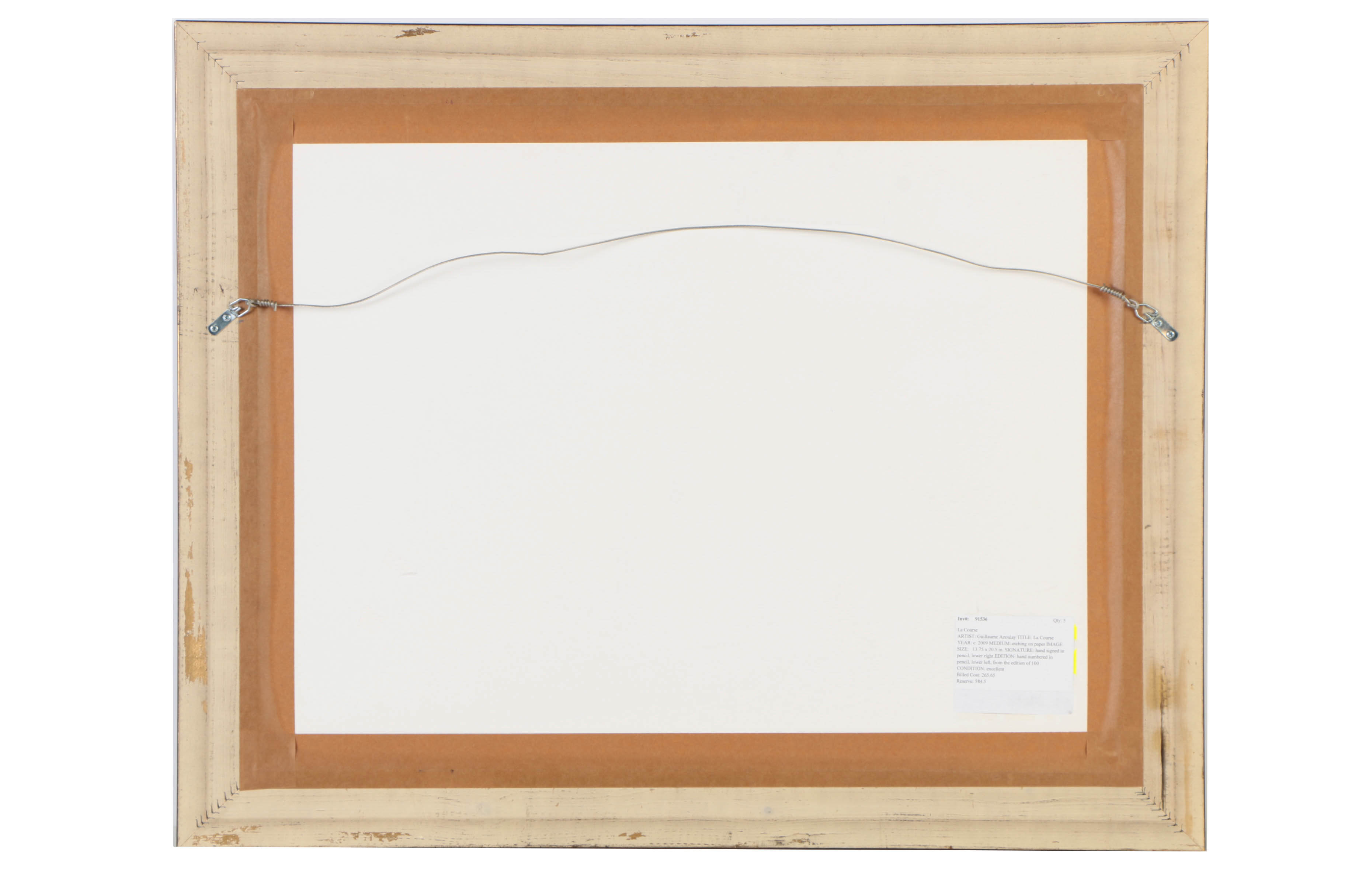 Guillaume Azoulay Signed Limited Edition Etching on Paper "La Course"