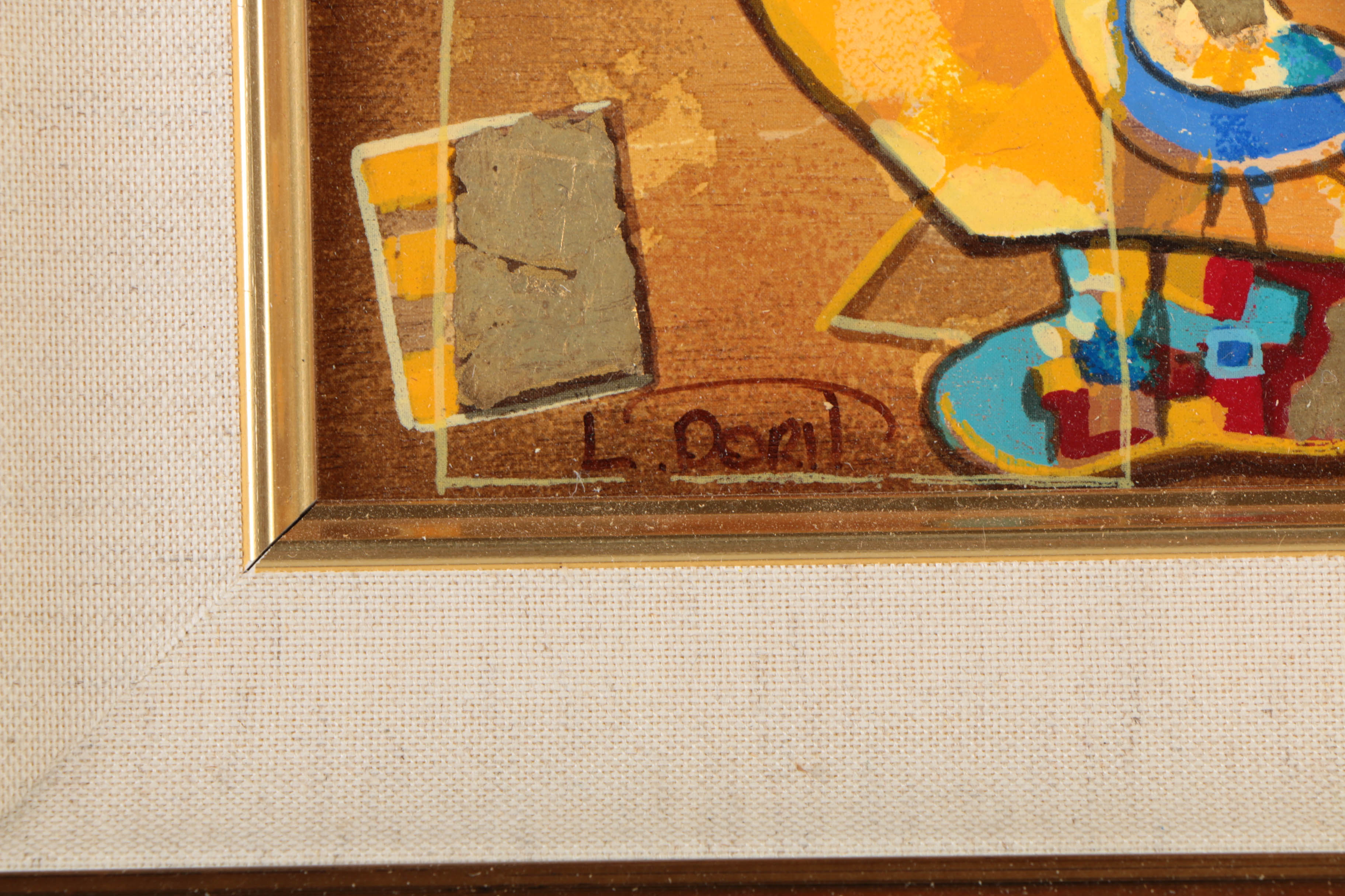 Dorit Levi Serigraph on Wood "Blues I"