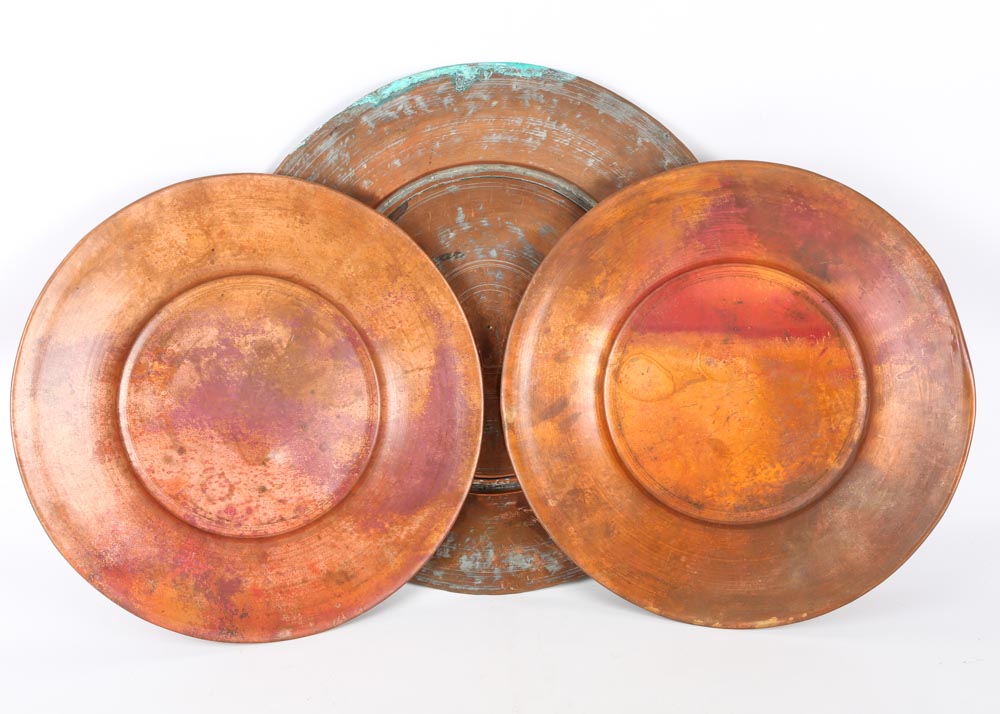 Copper and Copper Finish Chargers