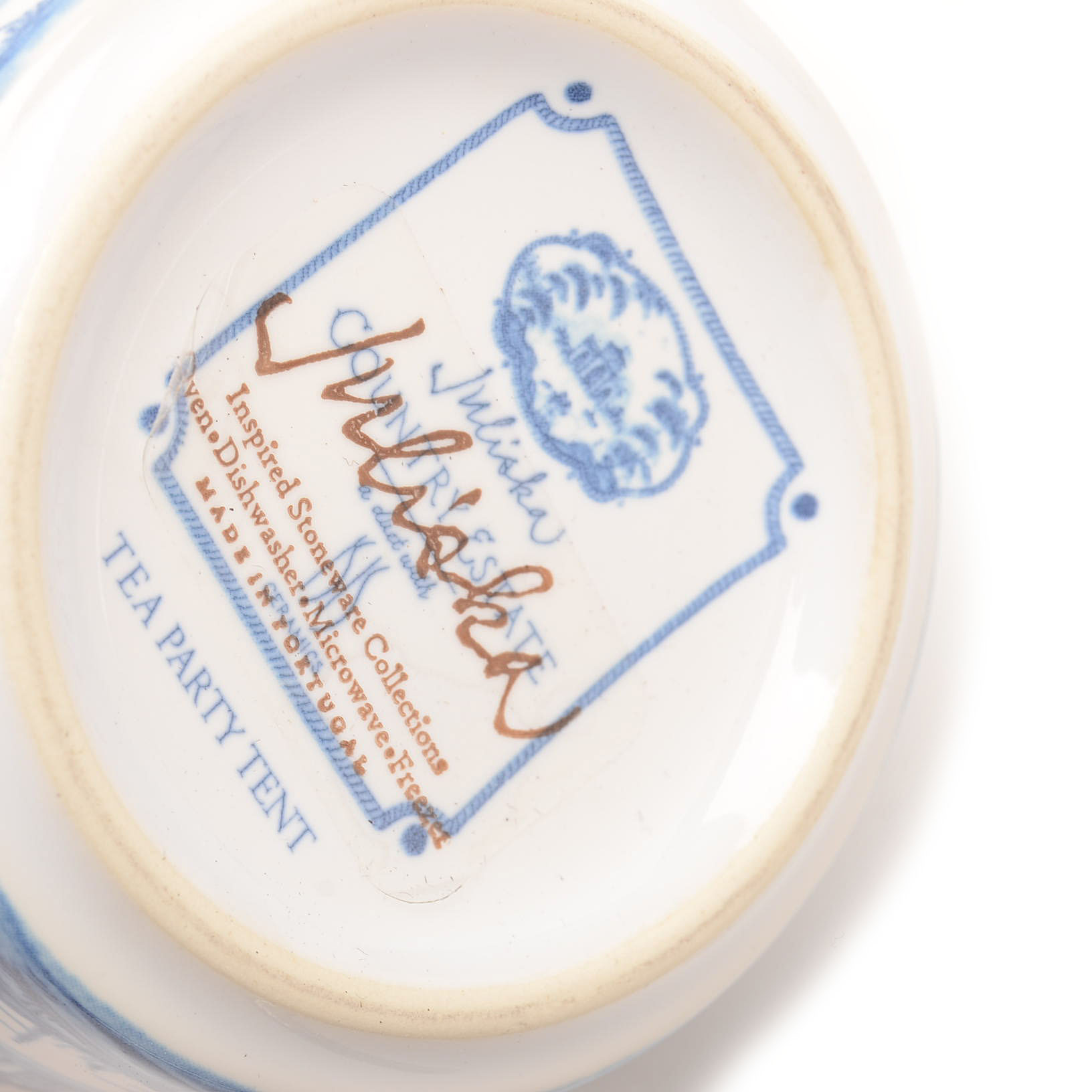 Juliska "Country Estate" Stoneware And Blown Glass Ice Bucket