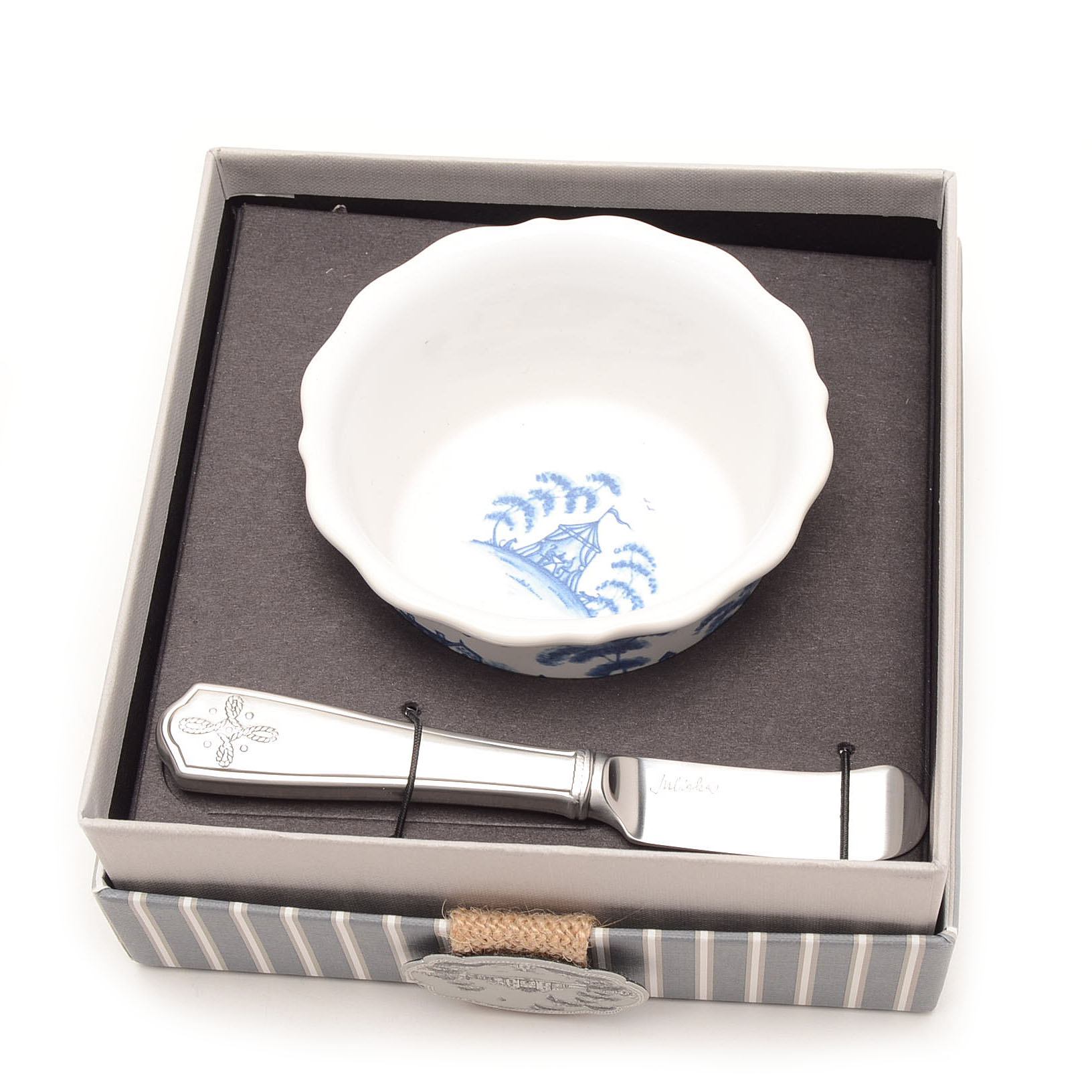 Juliska "Country Estate" Stoneware And Blown Glass Ice Bucket