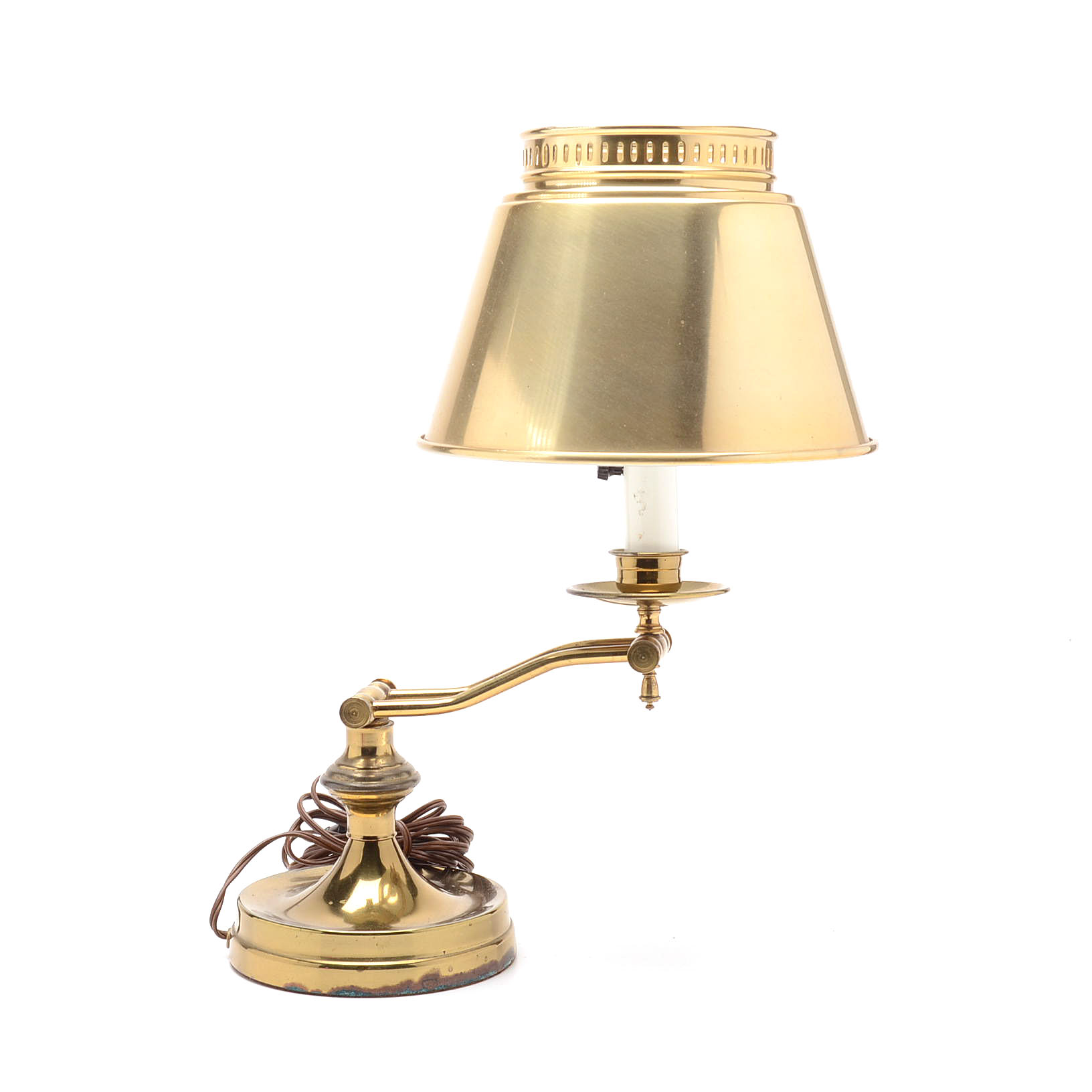 Brass Tone Metal Table Lamp
