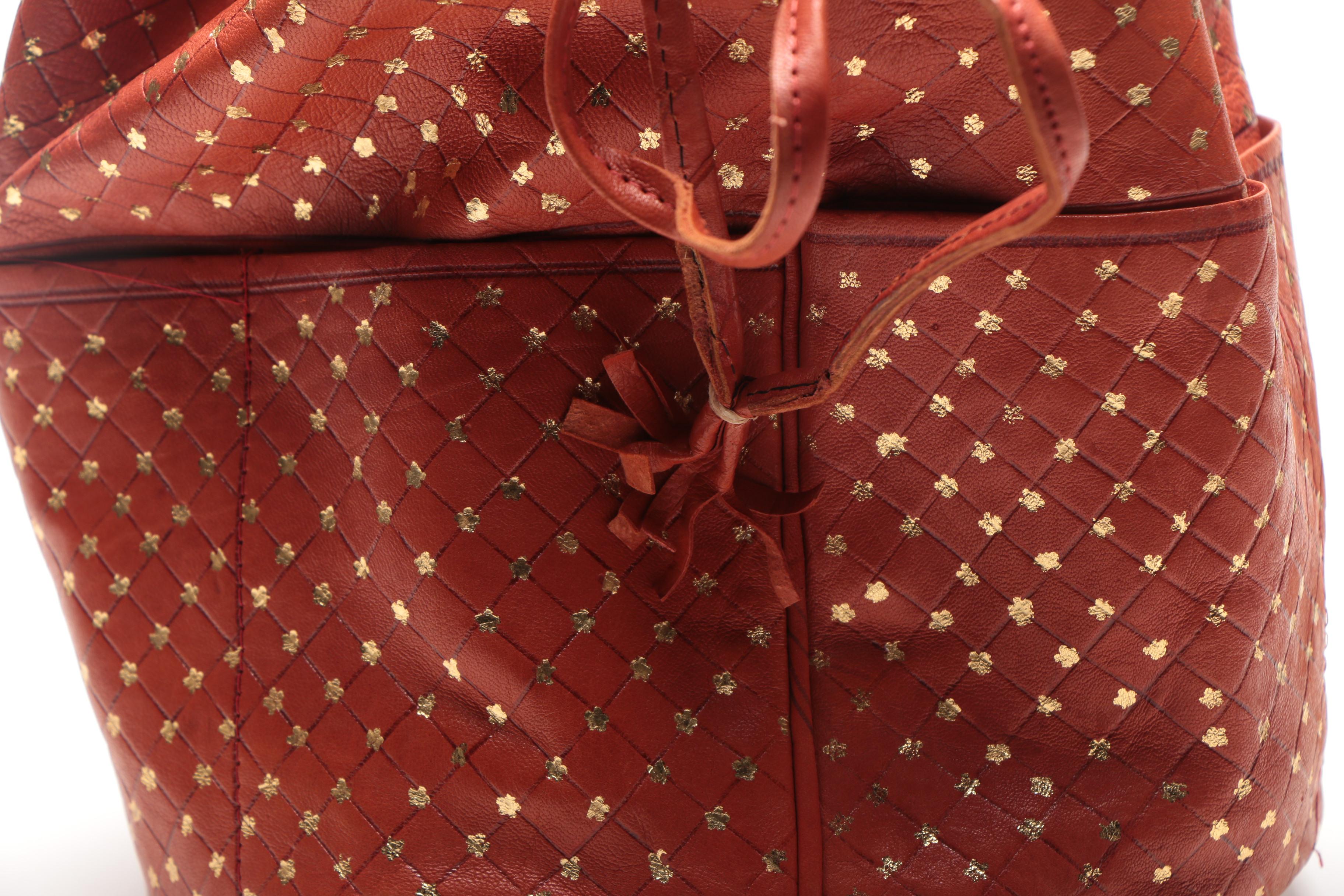 Handmade Leather Drawstring Bag