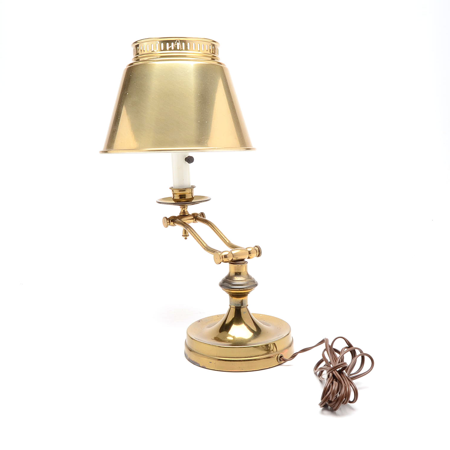 Brass Tone Metal Table Lamp