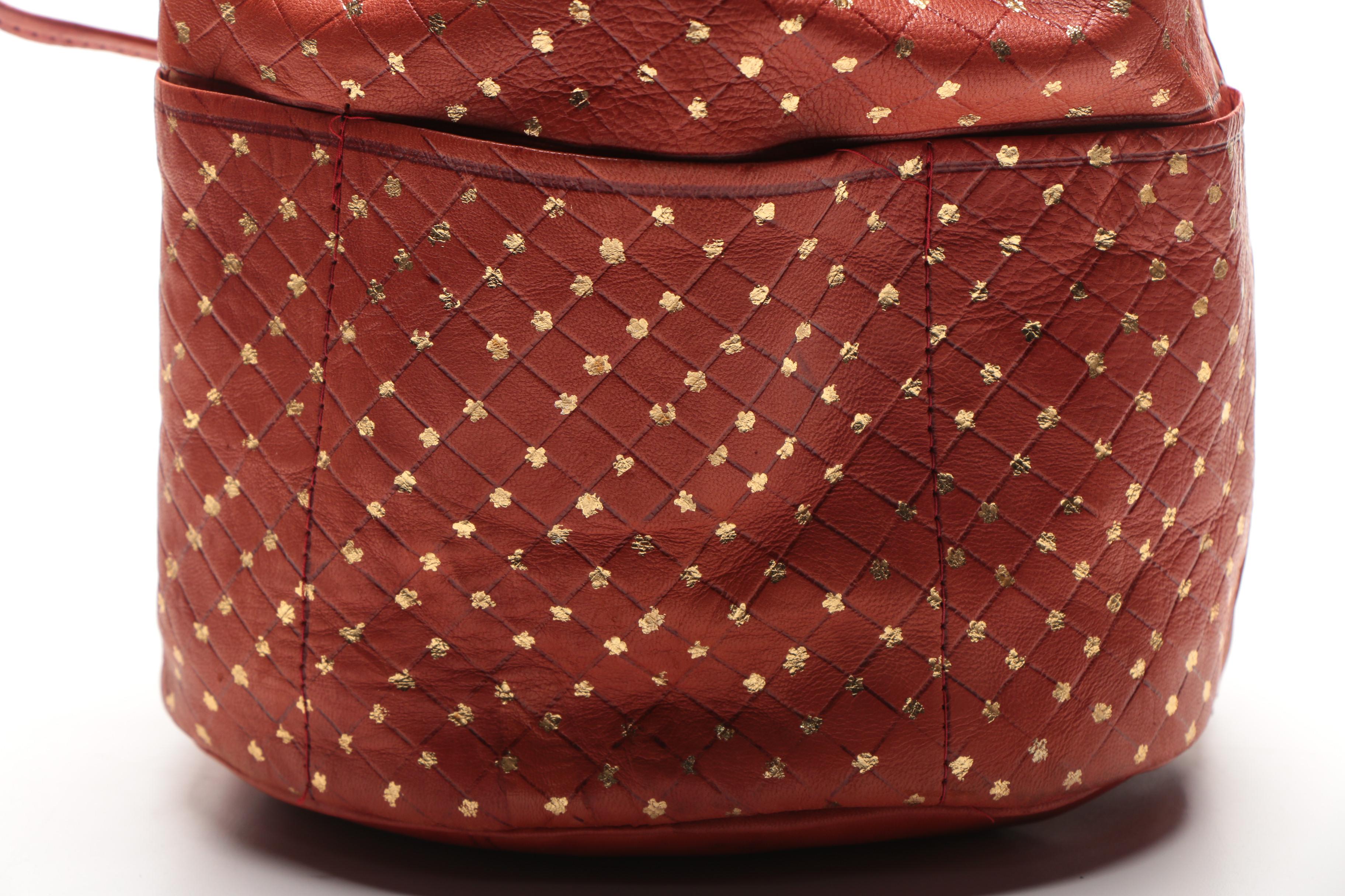 Handmade Leather Drawstring Bag