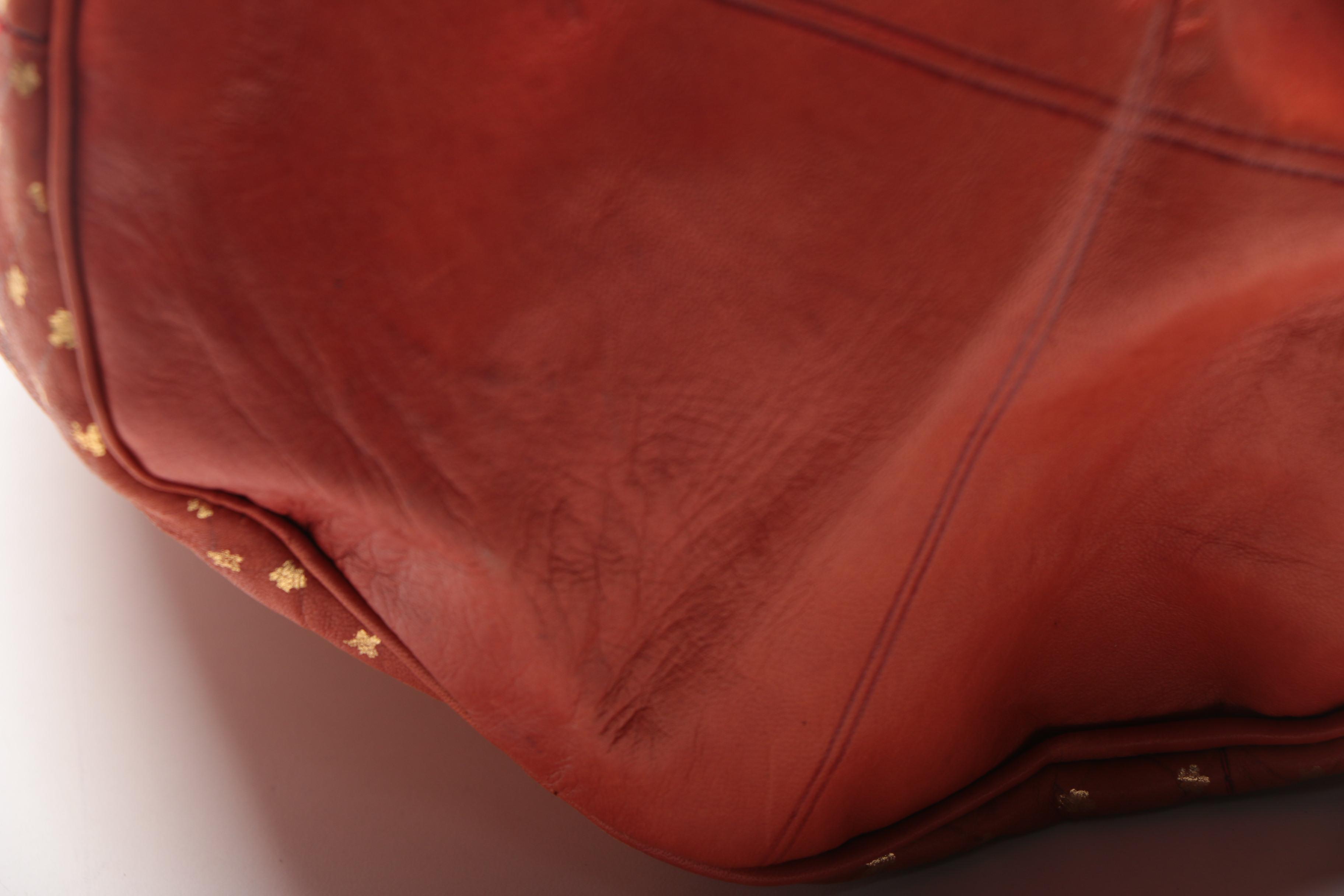 Handmade Leather Drawstring Bag