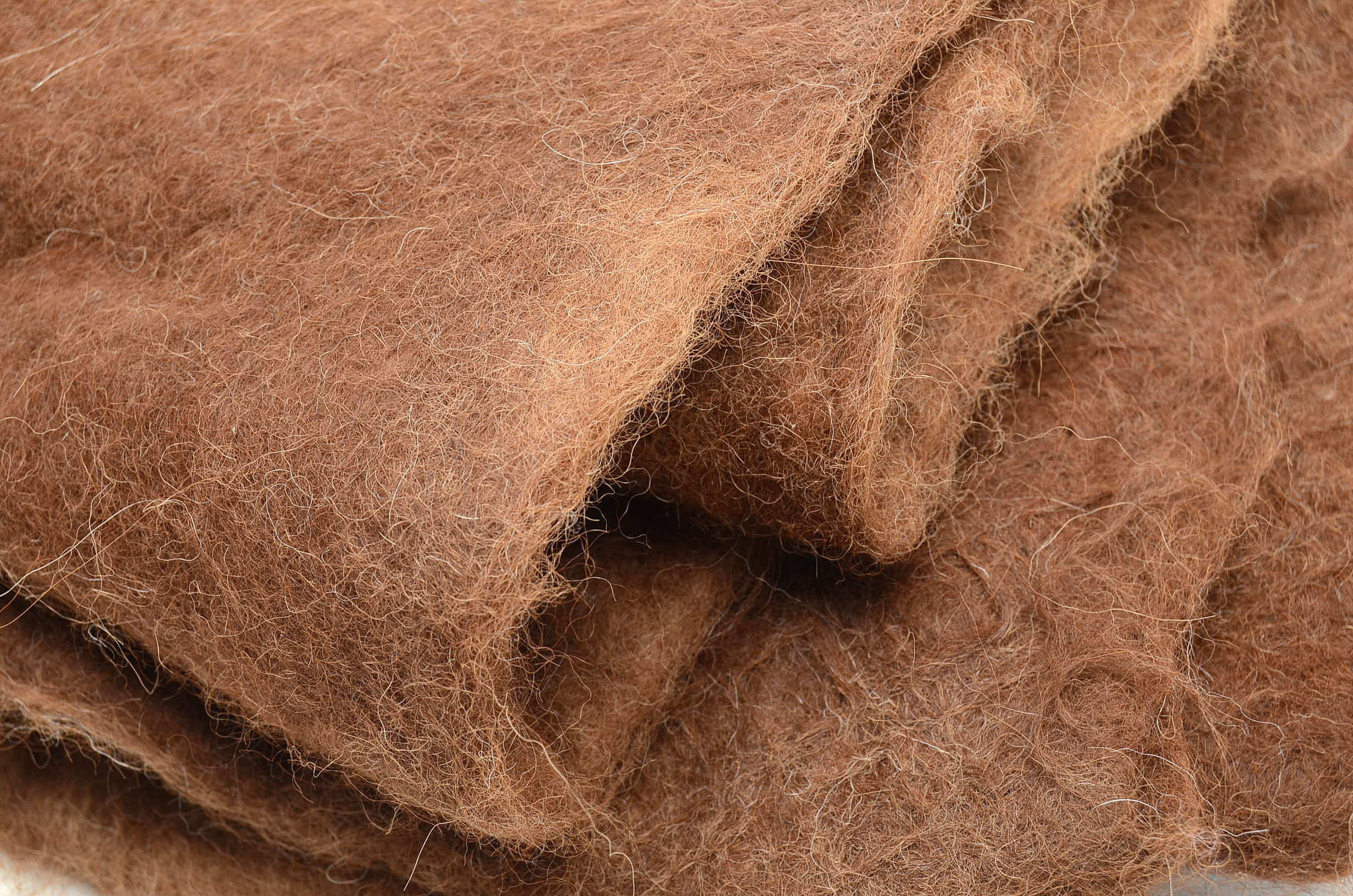 Tanglewood Farm Brown Felted Alpaca Fiber Textile