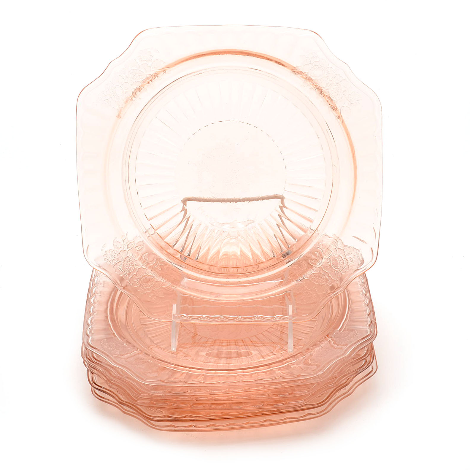 Assorted Pink Depression Glassware