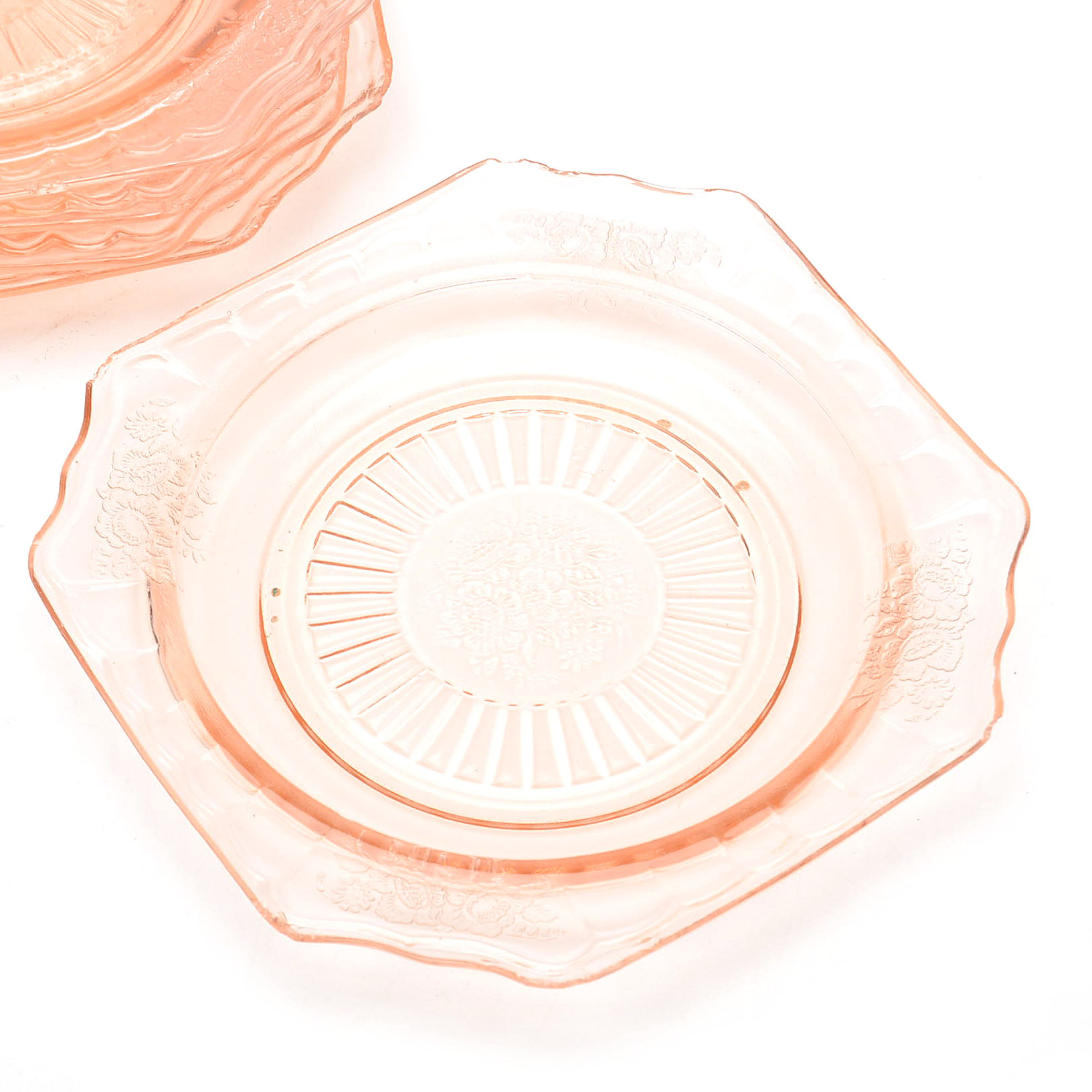 Assorted Pink Depression Glassware