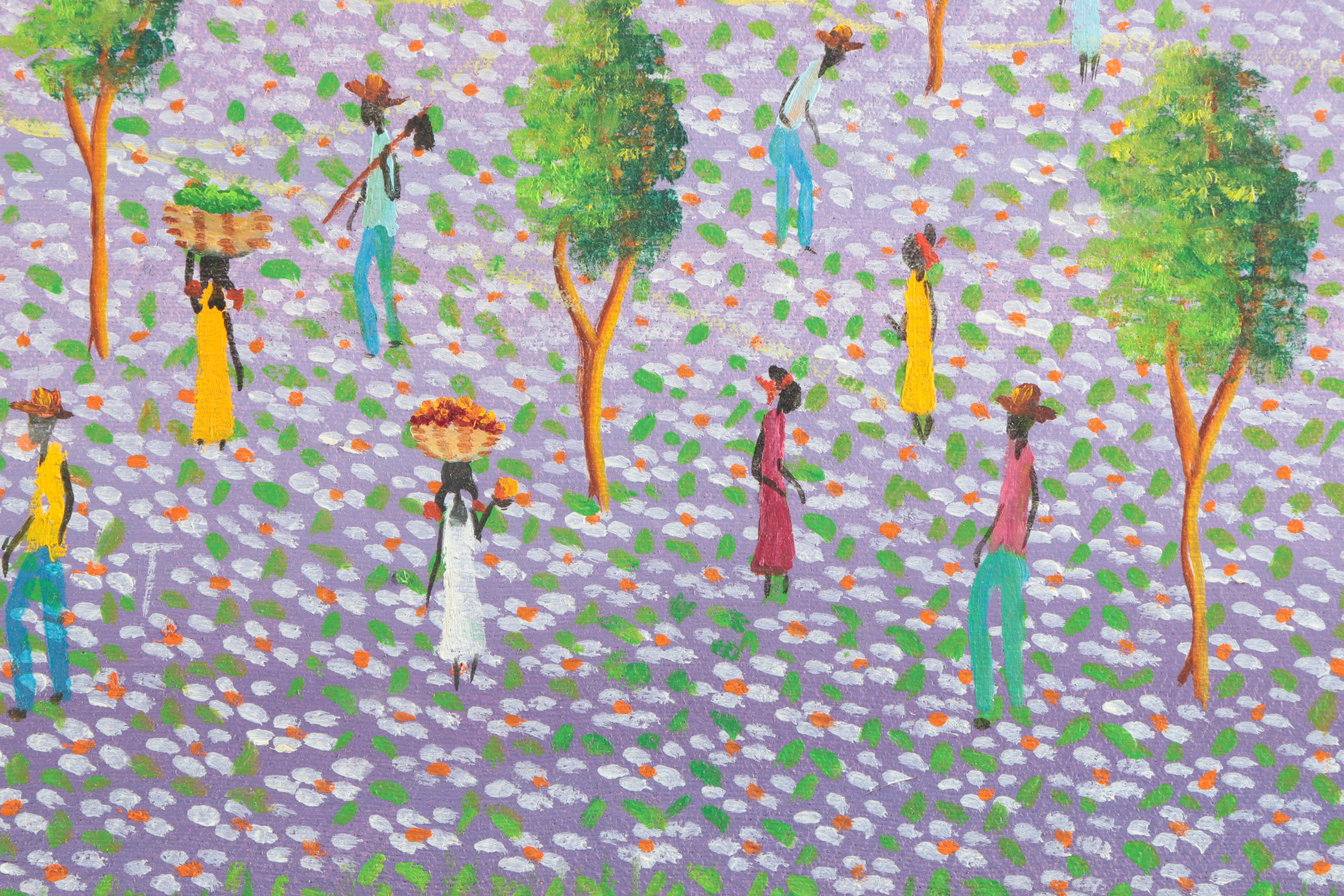 Aida Dostaly Oil Painting on Canvas of Village