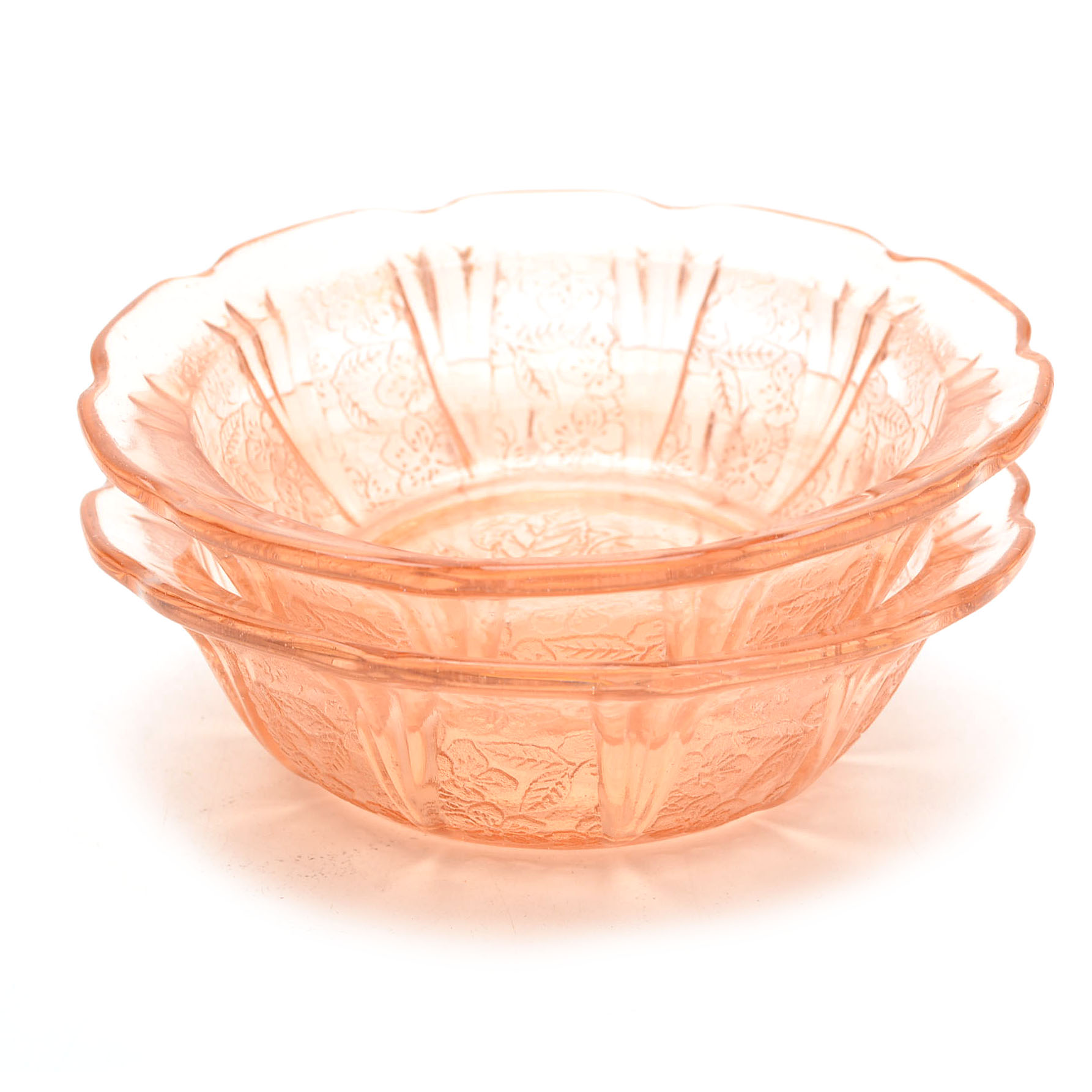 Assorted Pink Depression Glassware