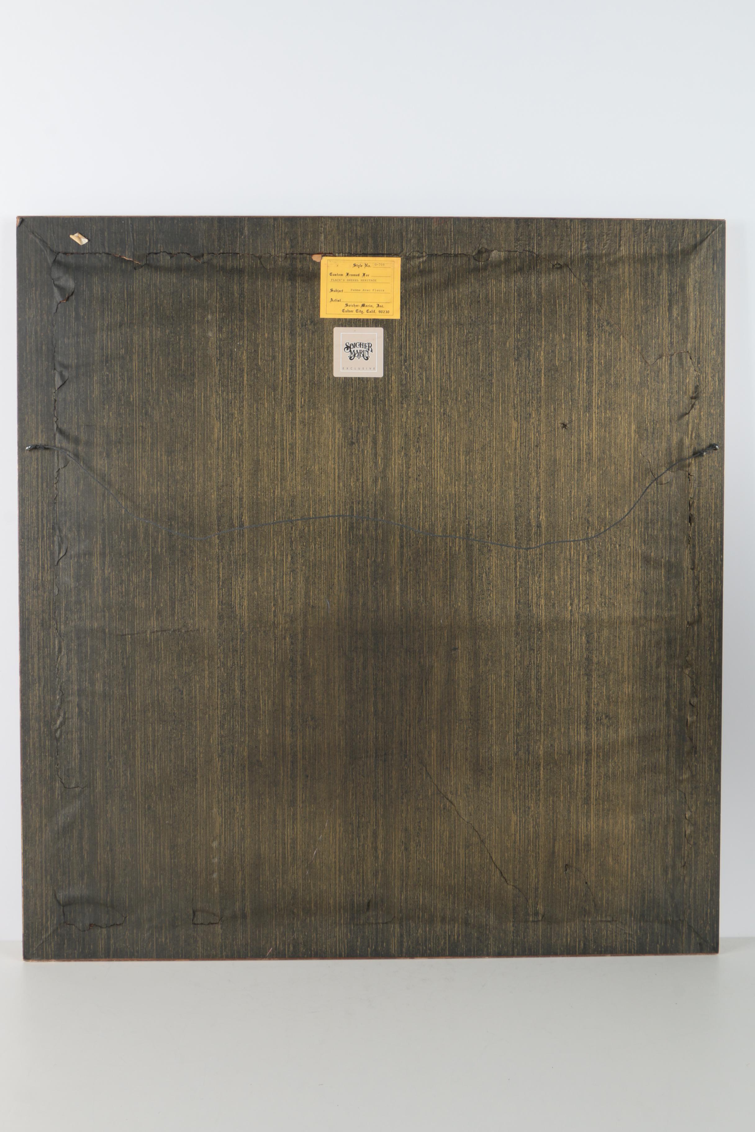 Barbara A. Wood Artist's Proof Offset Lithograph "Femme avec Fleurs"