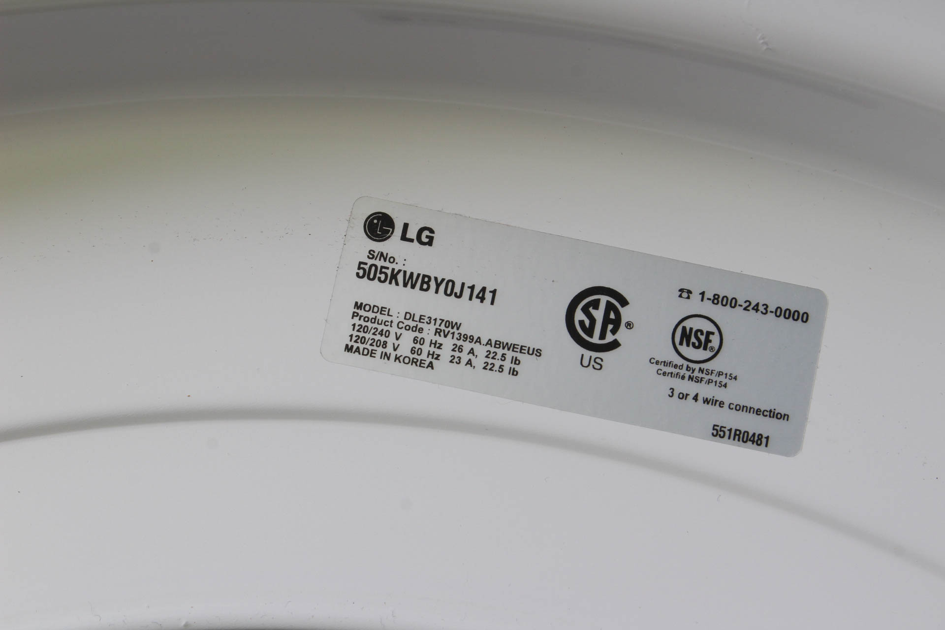 LG Stackable Washer and Dryer