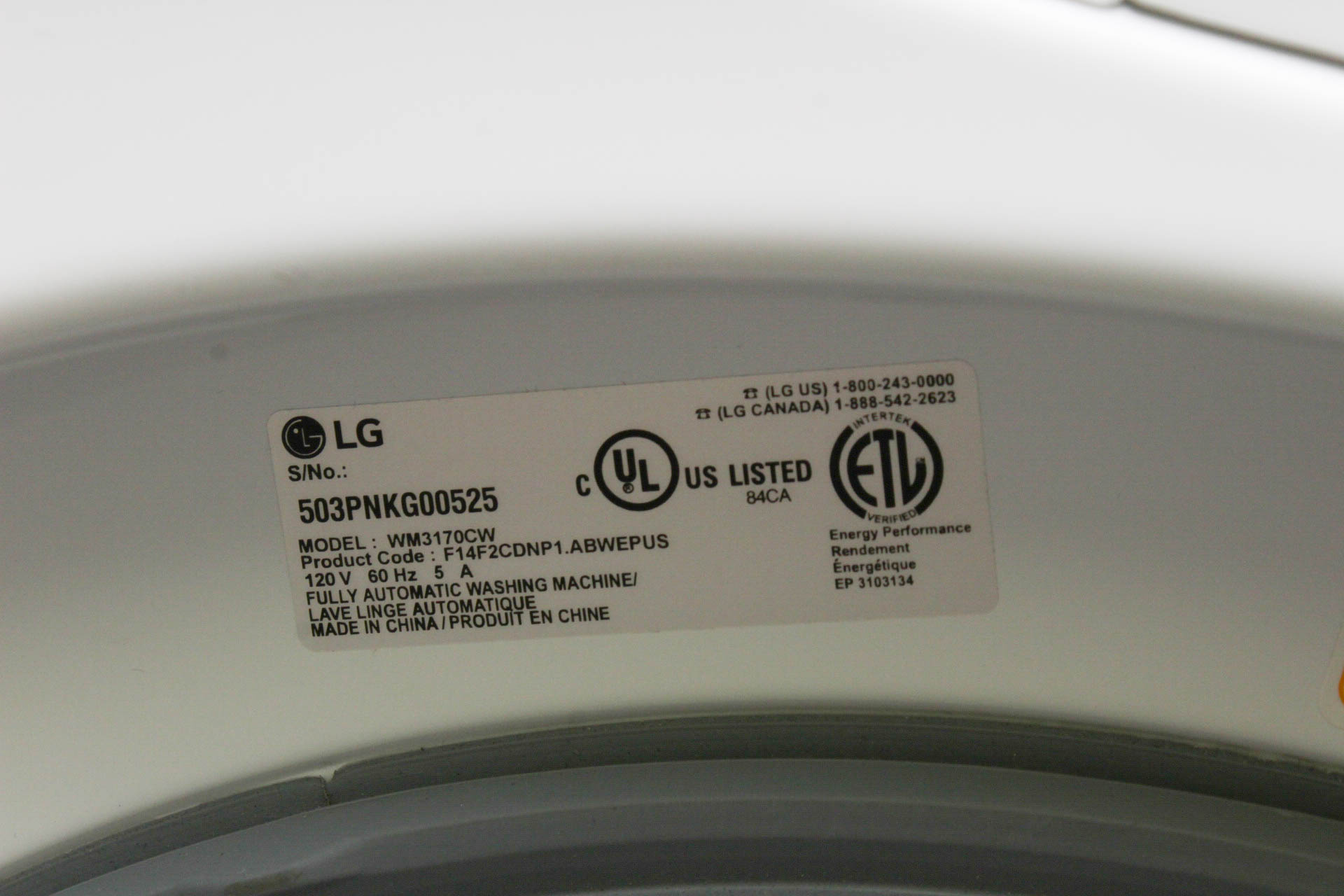 LG Stackable Washer and Dryer