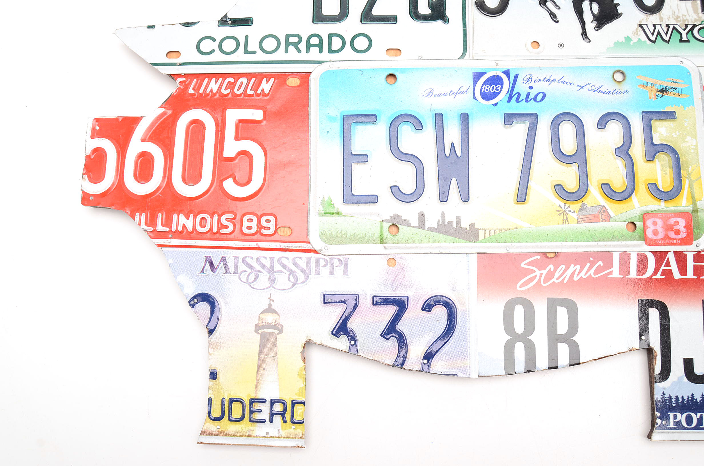Licence Plate Pig Wall Decor