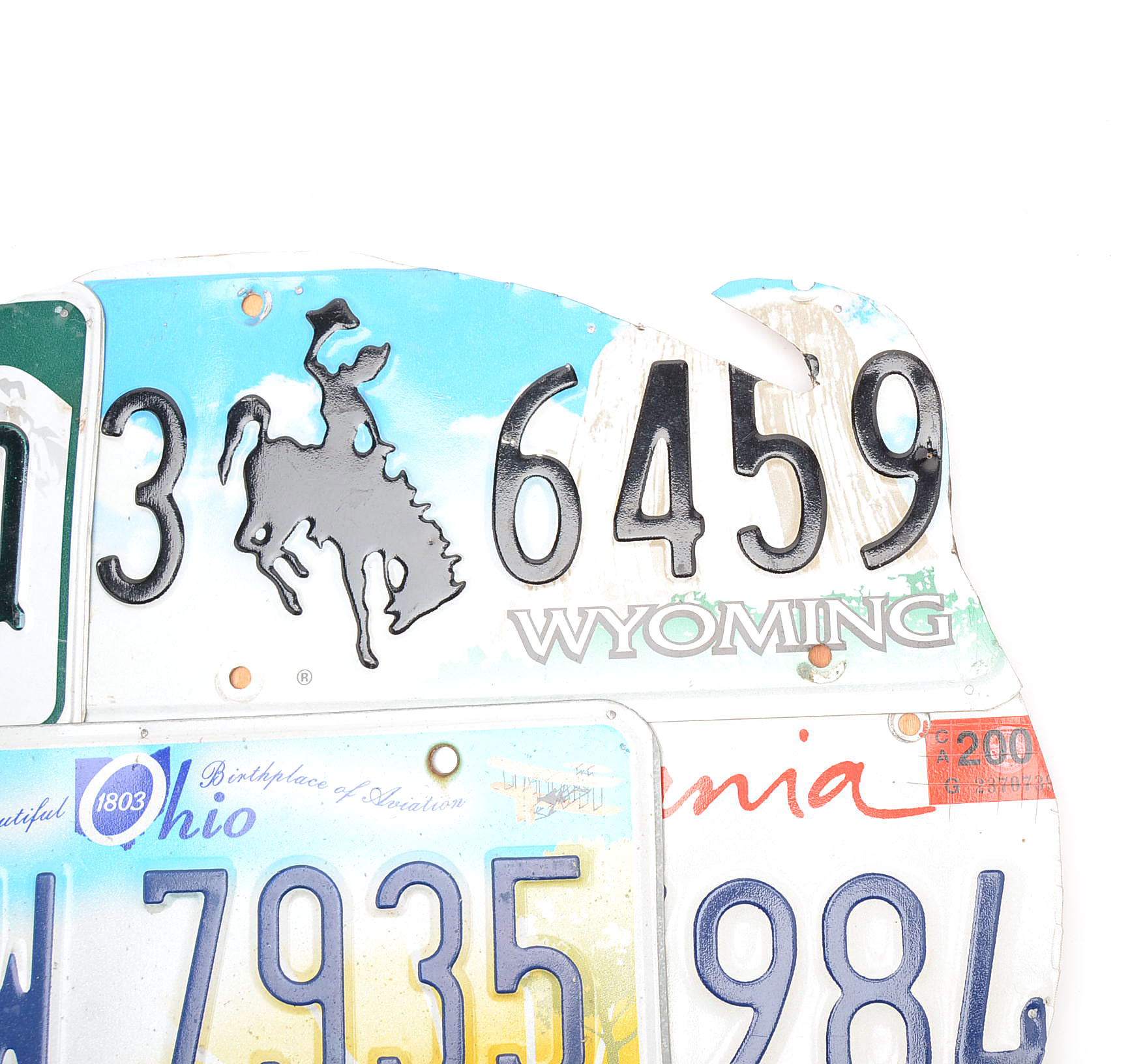 Licence Plate Pig Wall Decor