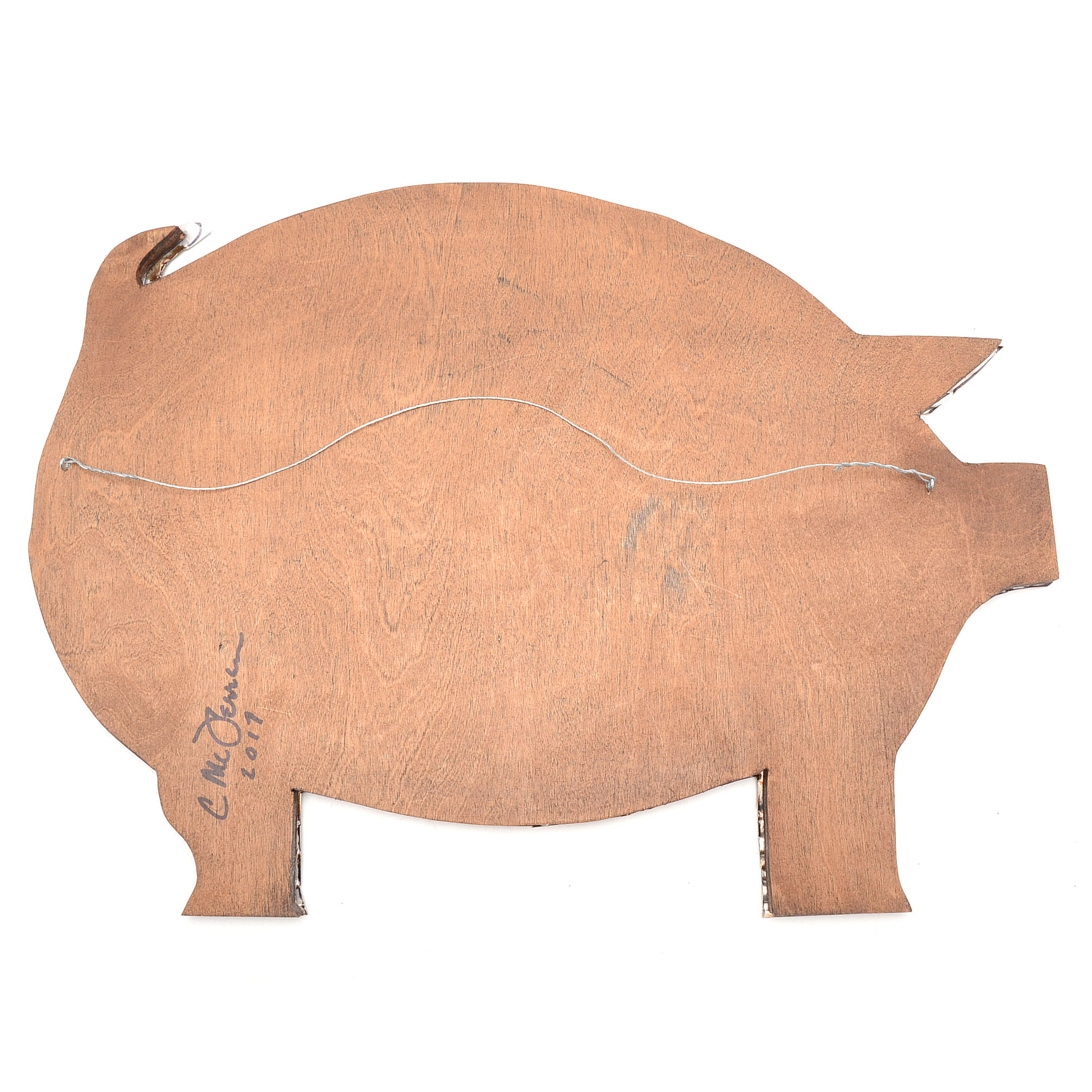 Licence Plate Pig Wall Decor