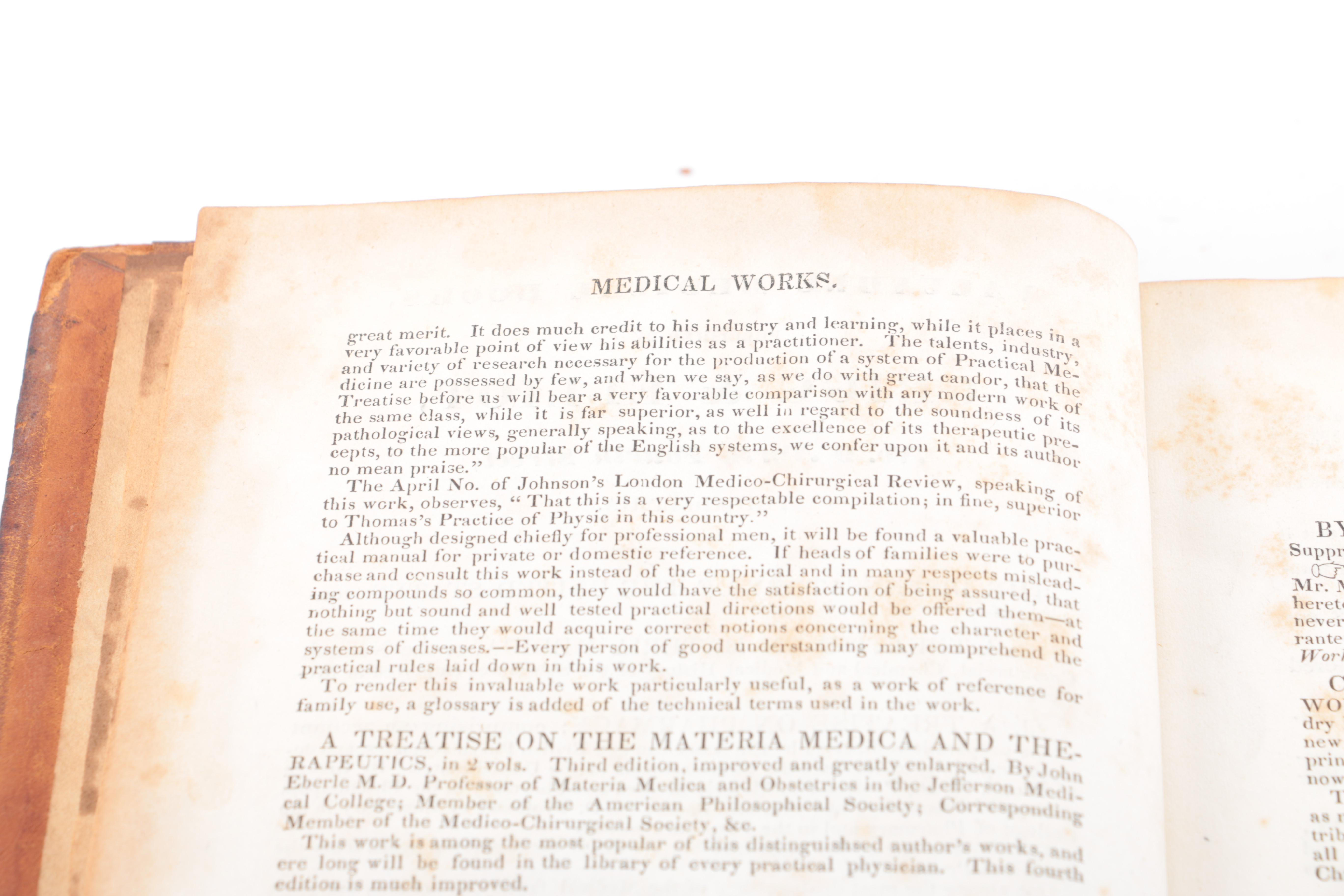1830s Medical Books on Midwifery and "The Diseases of Females"