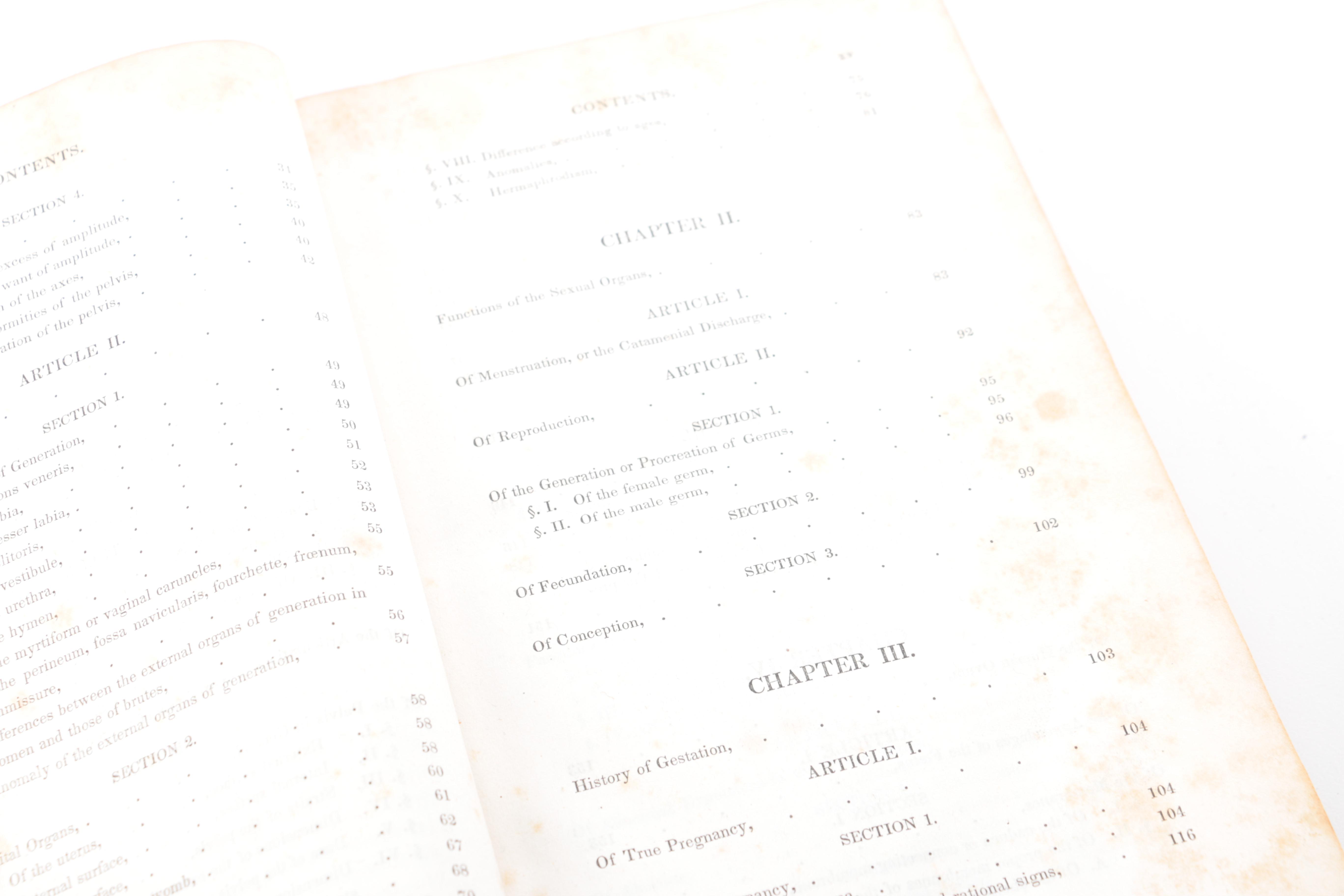 1830s Medical Books on Midwifery and "The Diseases of Females"