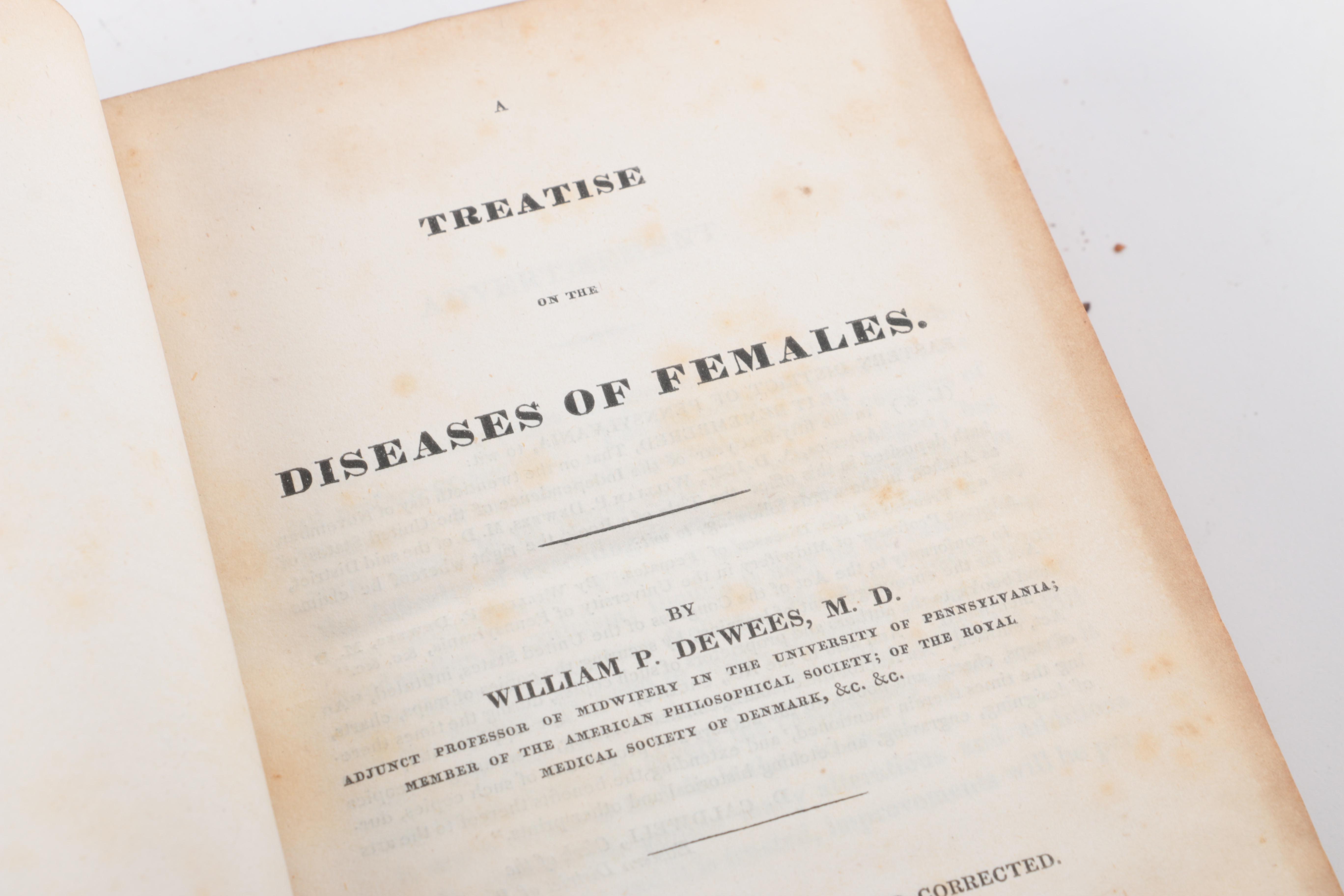 1830s Medical Books on Midwifery and "The Diseases of Females"