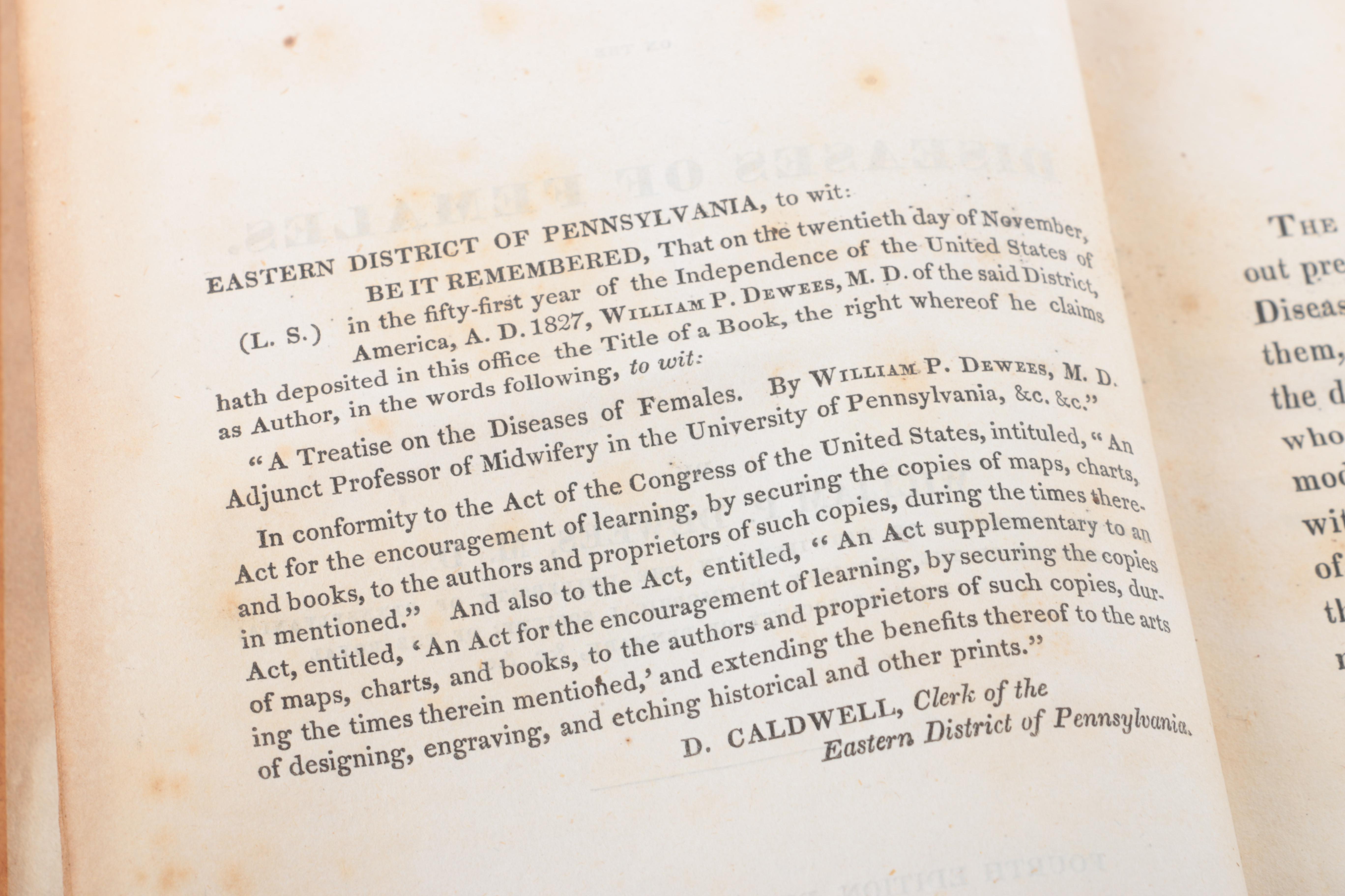 1830s Medical Books on Midwifery and "The Diseases of Females"