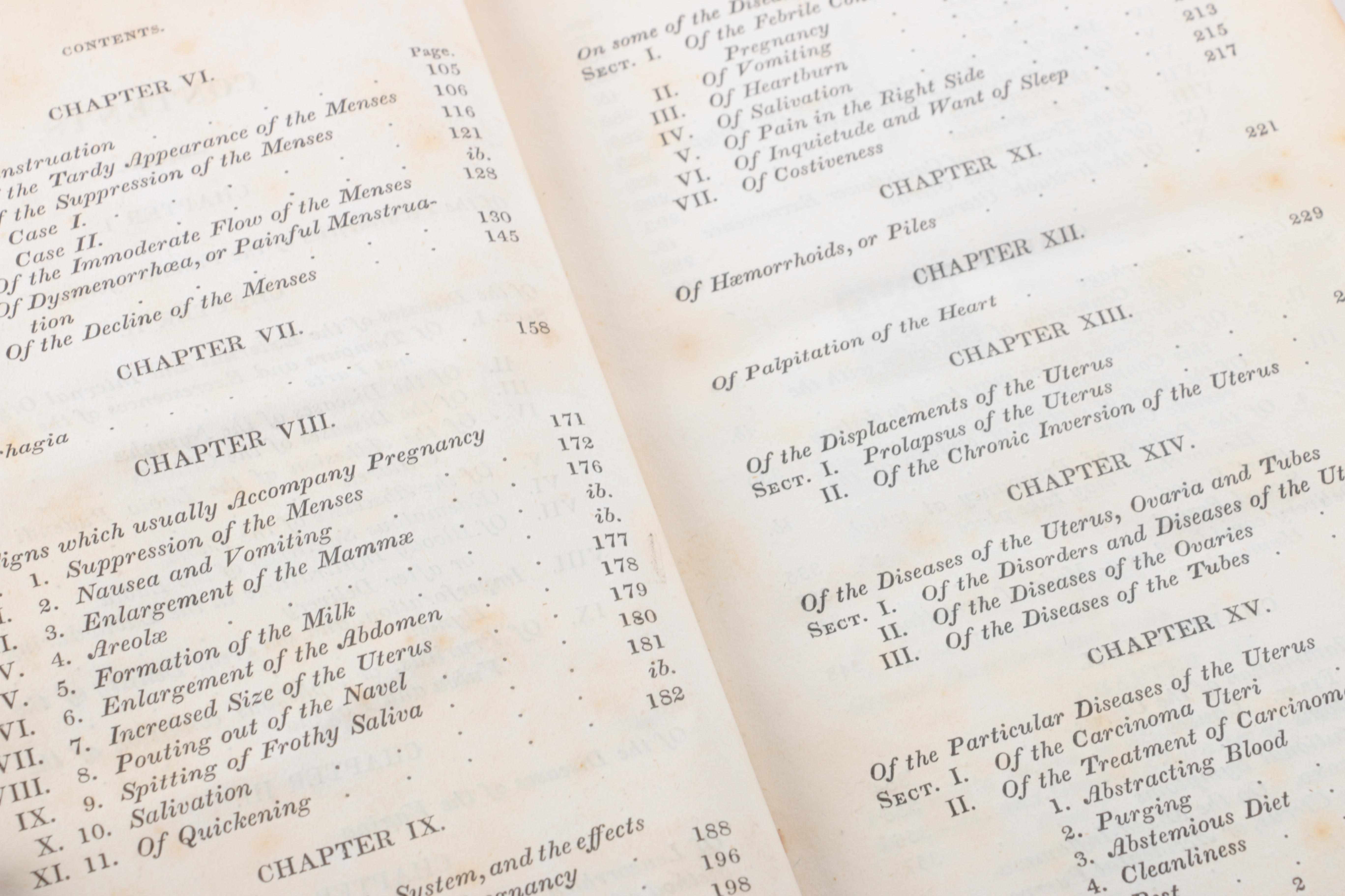 1830s Medical Books on Midwifery and "The Diseases of Females"