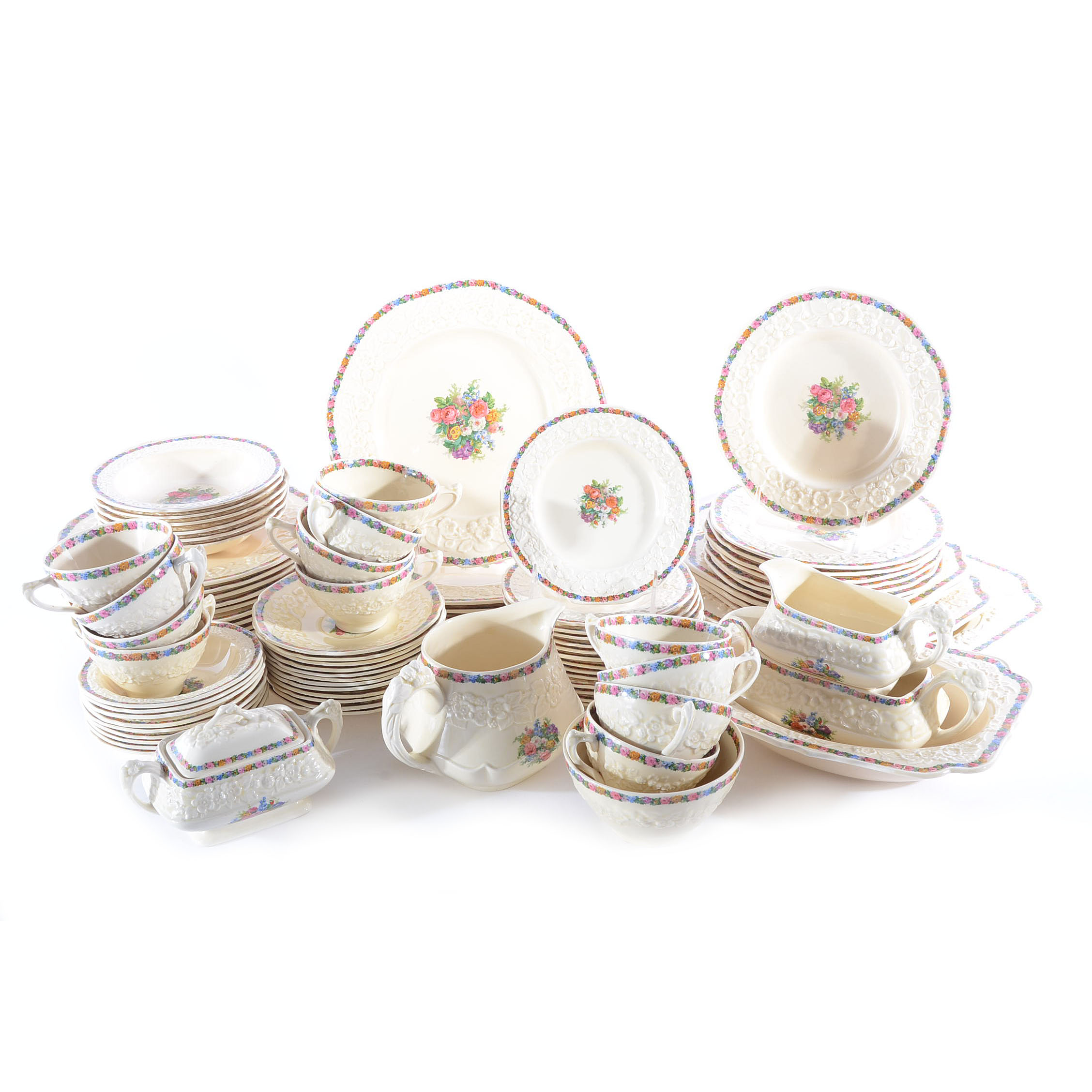 English Crown Ducal "Gainsborough" Pattern China Service