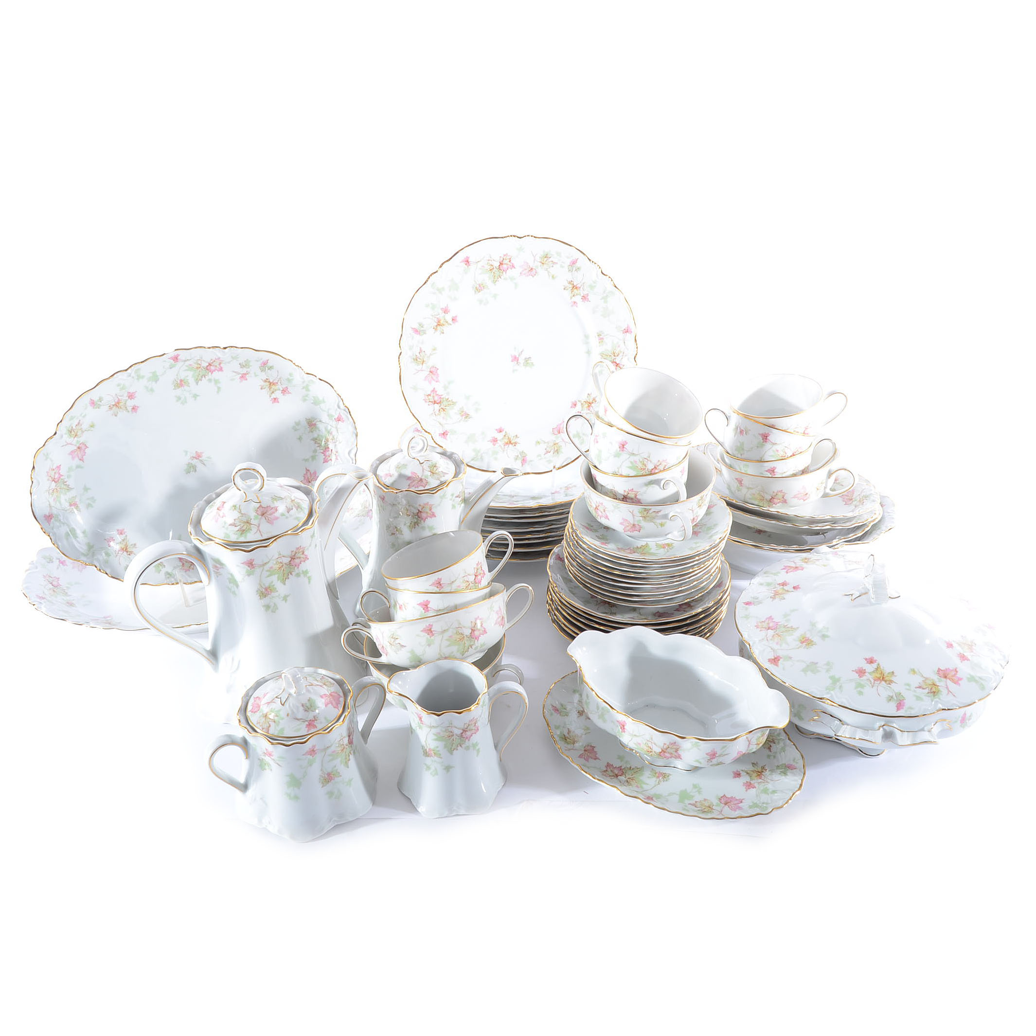 Hutschenreuther Selb Bavaria "Maple Leaf" China Service For Eight