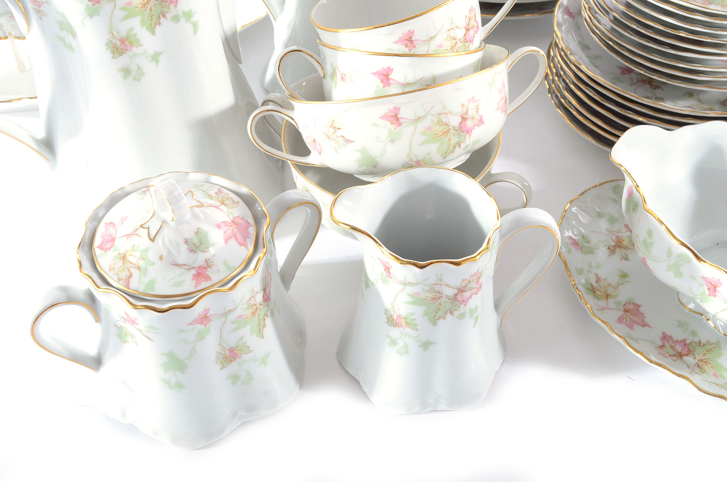 Hutschenreuther Selb Bavaria "Maple Leaf" China Service For Eight