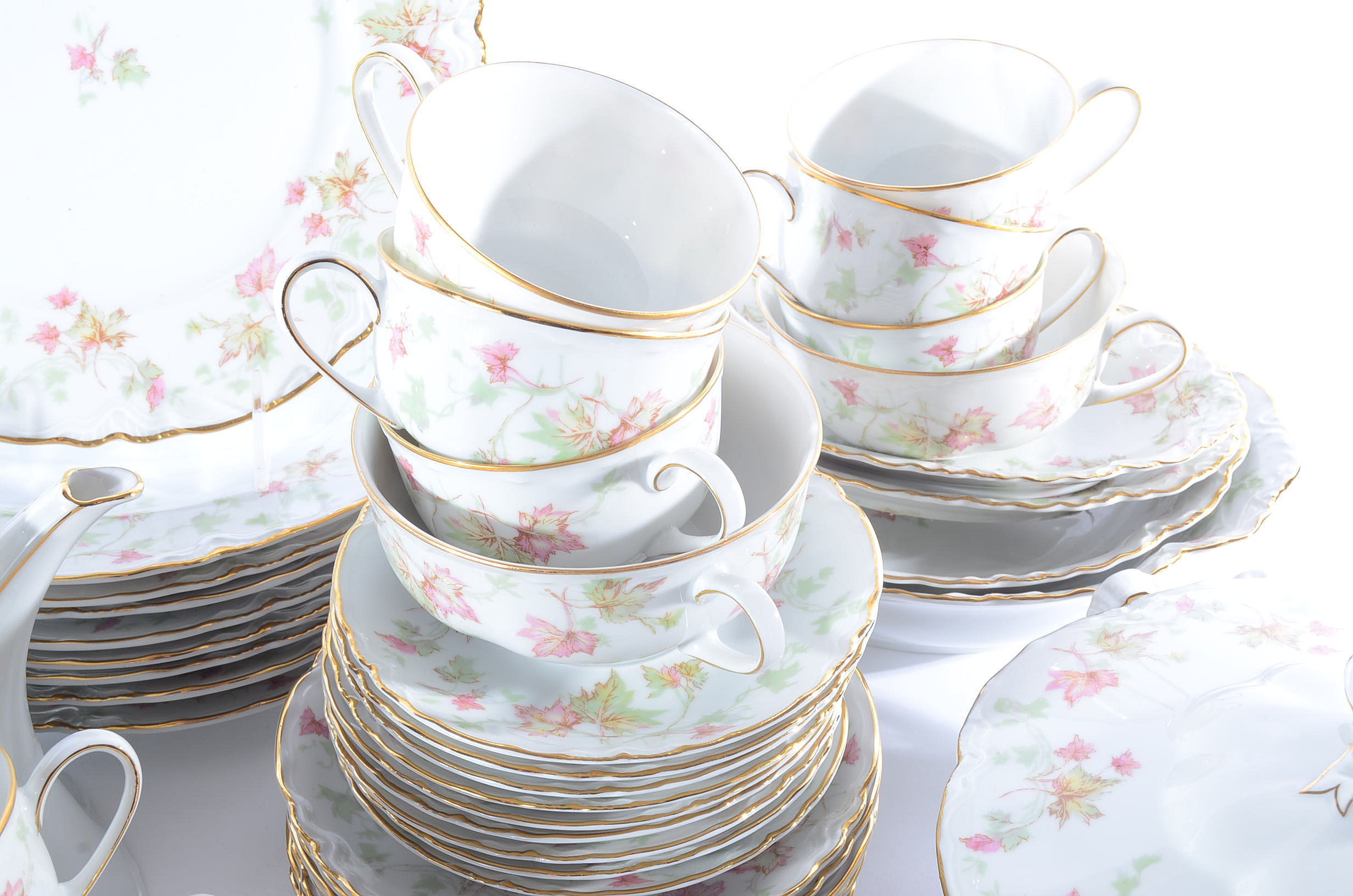 Hutschenreuther Selb Bavaria "Maple Leaf" China Service For Eight