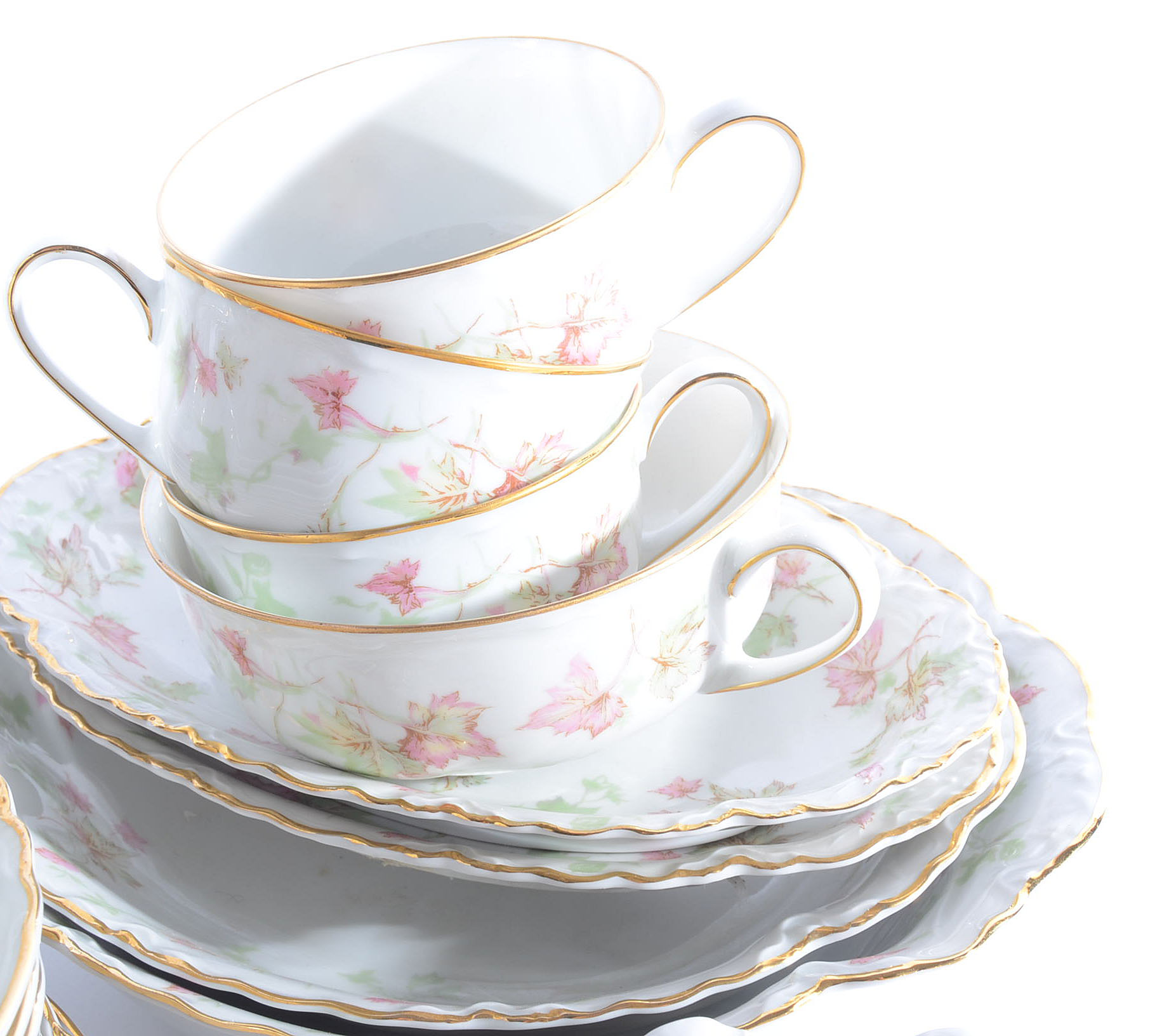 Hutschenreuther Selb Bavaria "Maple Leaf" China Service For Eight