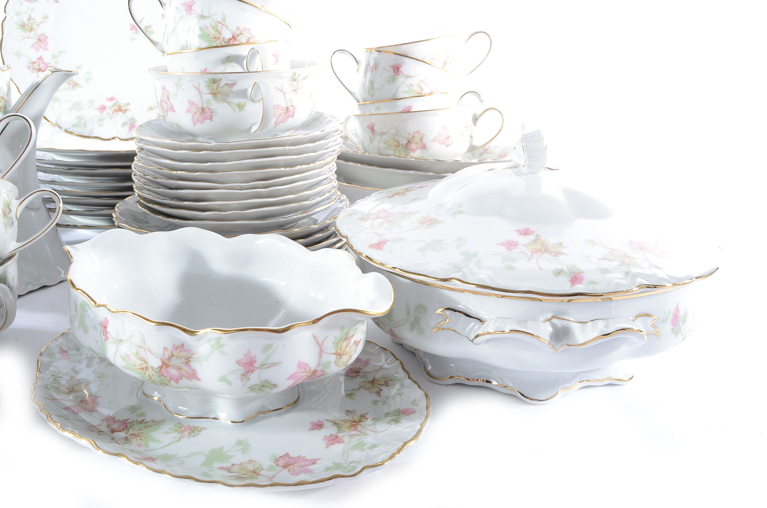 Hutschenreuther Selb Bavaria "Maple Leaf" China Service For Eight