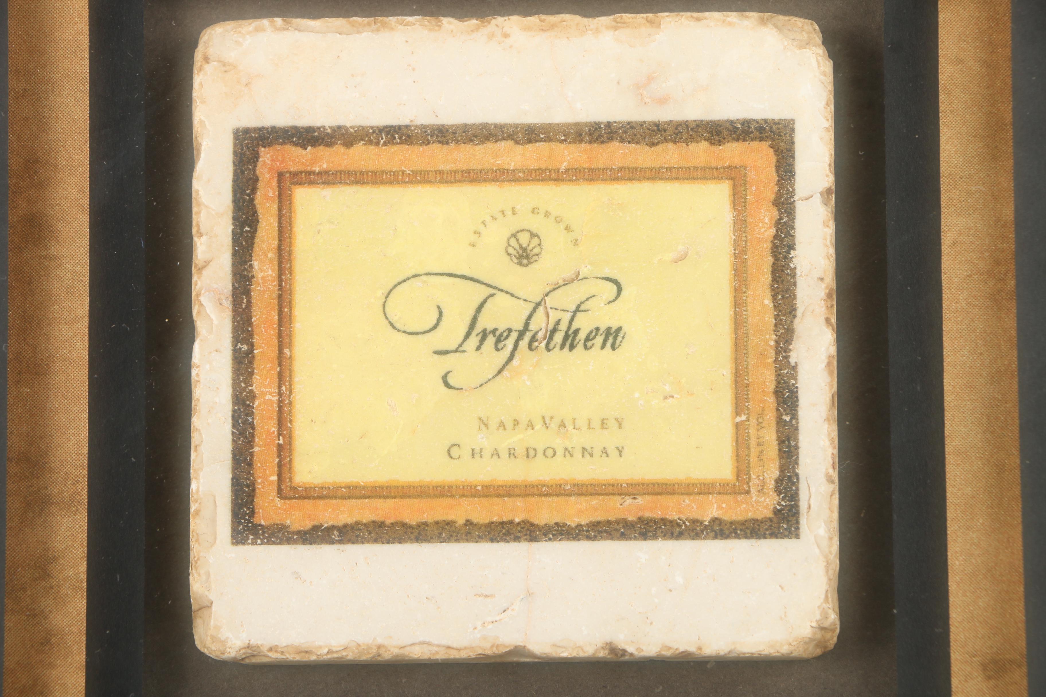 Set of Framed Wine Label Tile Transfers