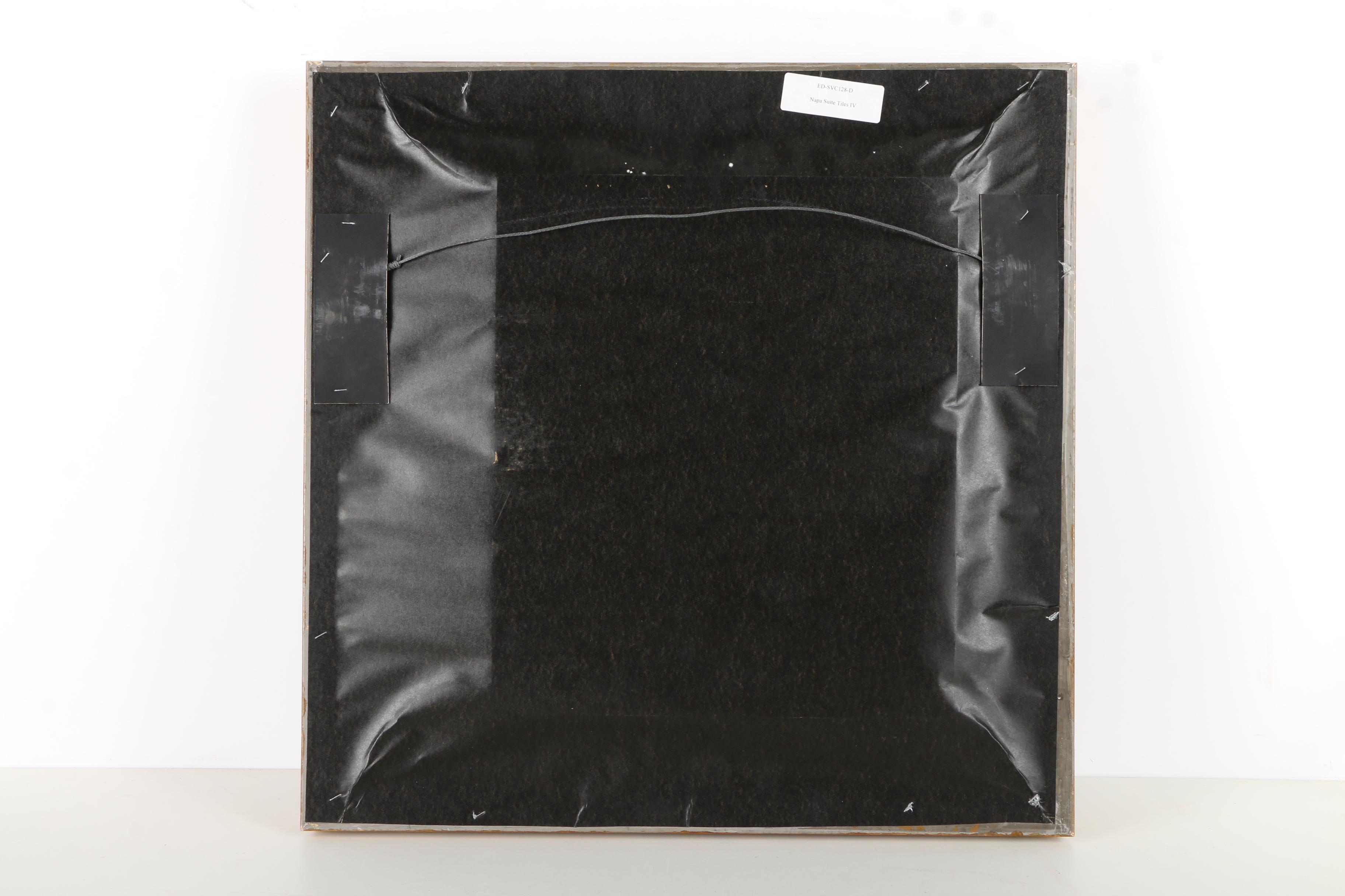 Set of Framed Wine Label Tile Transfers