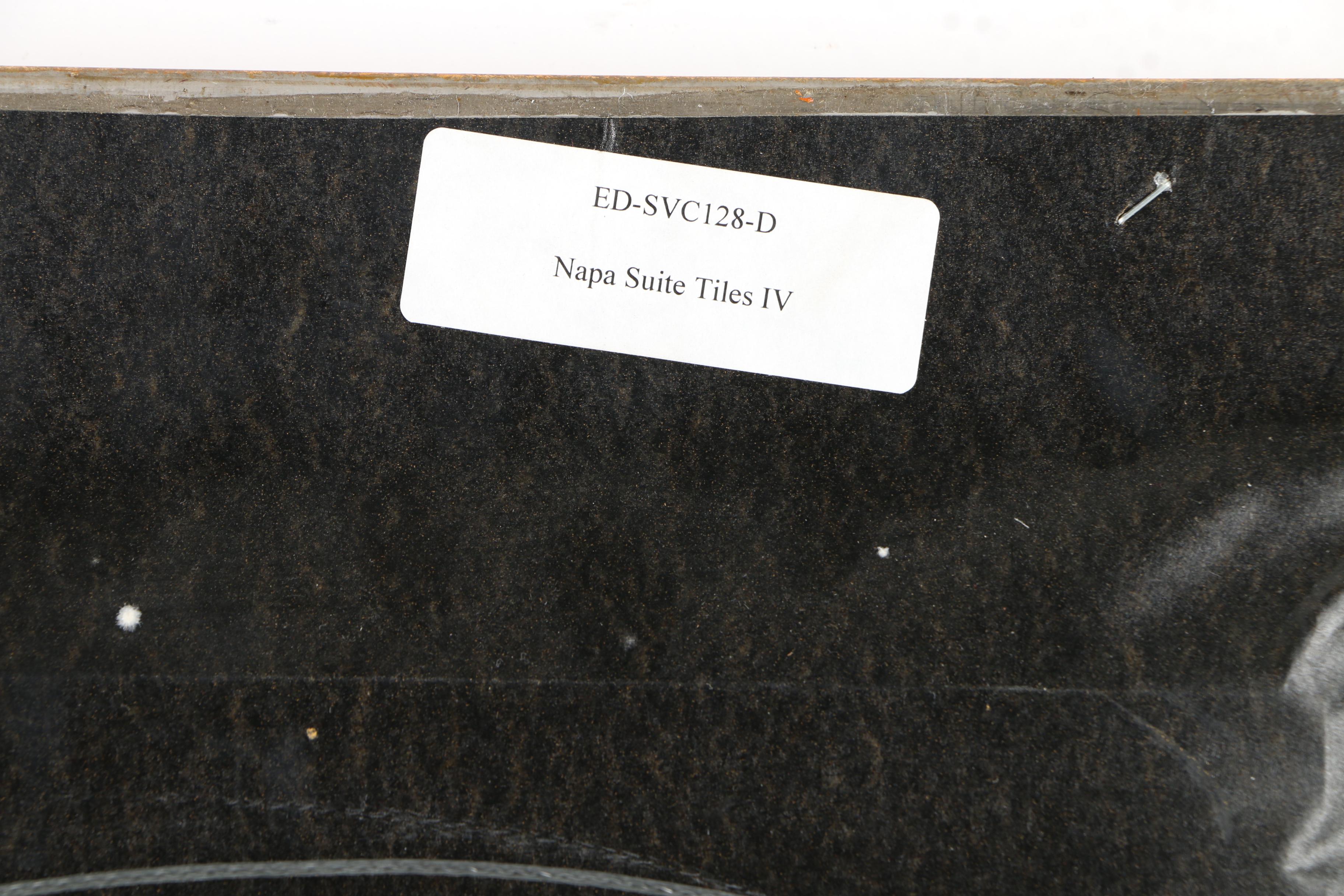 Set of Framed Wine Label Tile Transfers