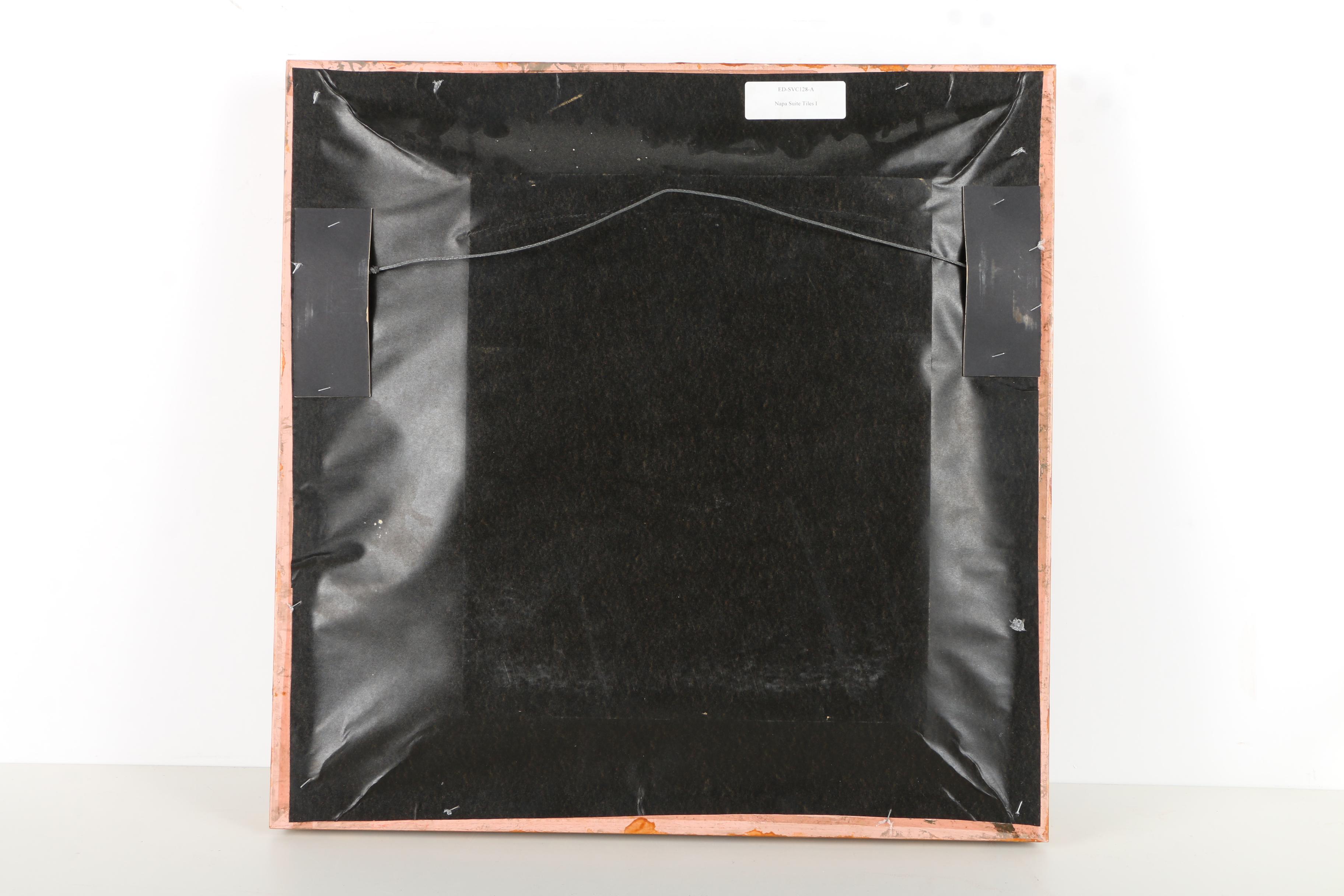 Set of Framed Wine Label Tile Transfers