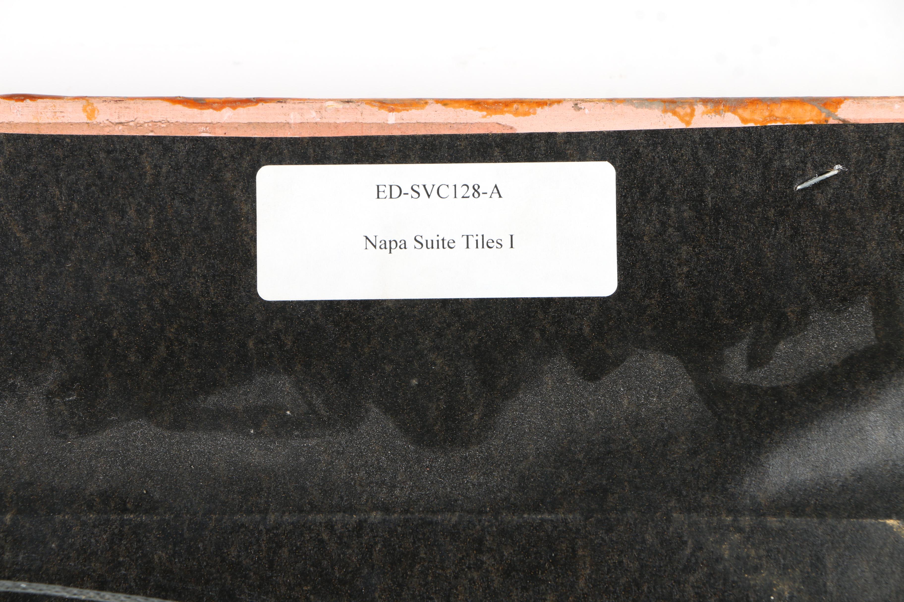 Set of Framed Wine Label Tile Transfers